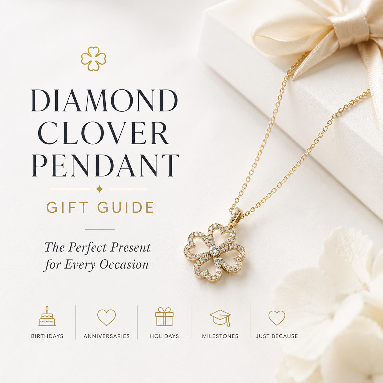 Diamond Clover Pendant