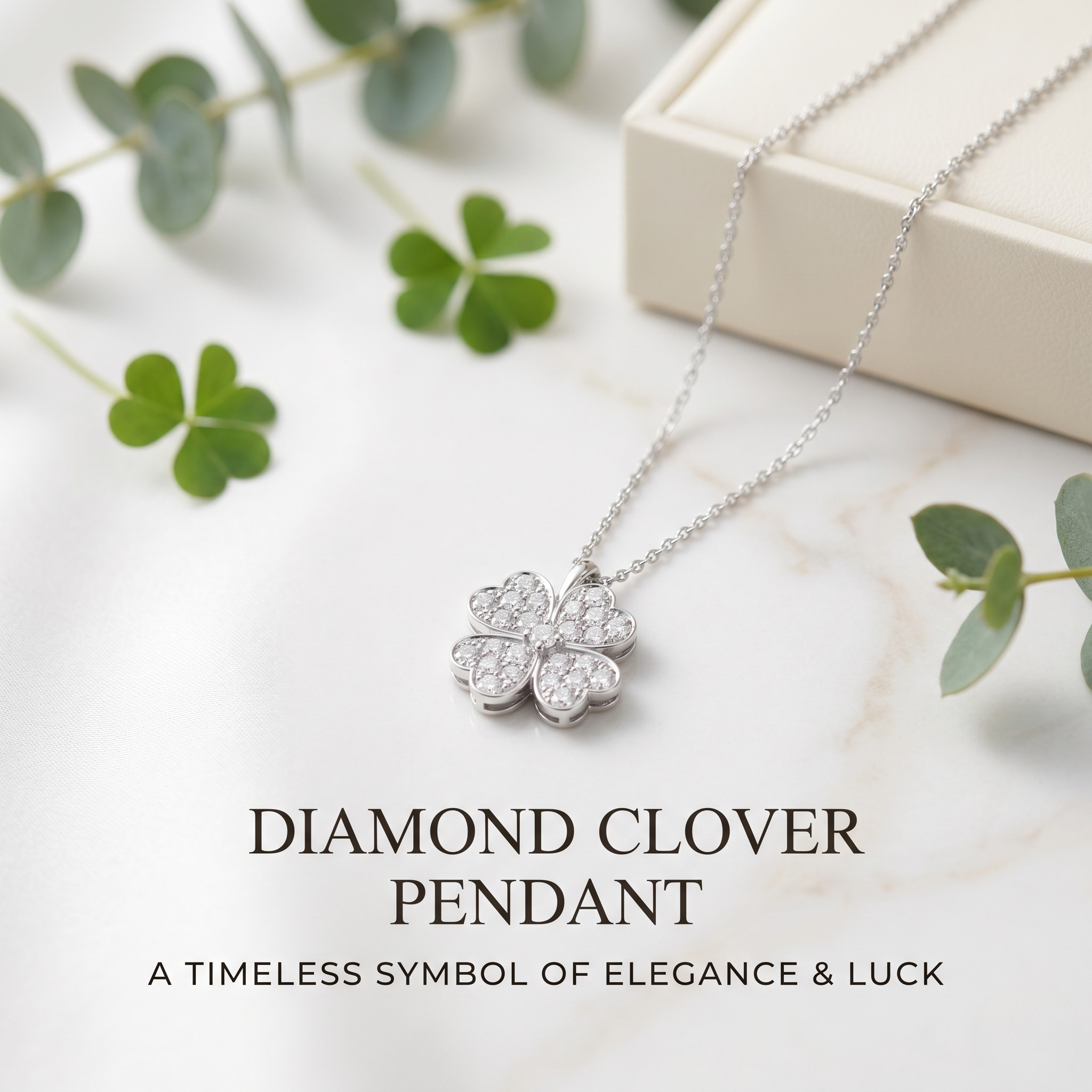 Diamond Clover Pendant