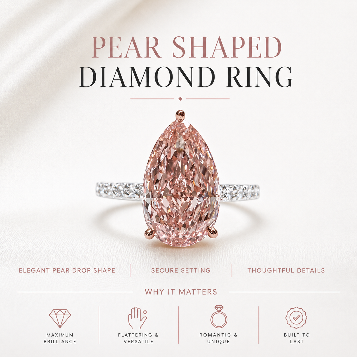 Pear Shaped Diamond Ring