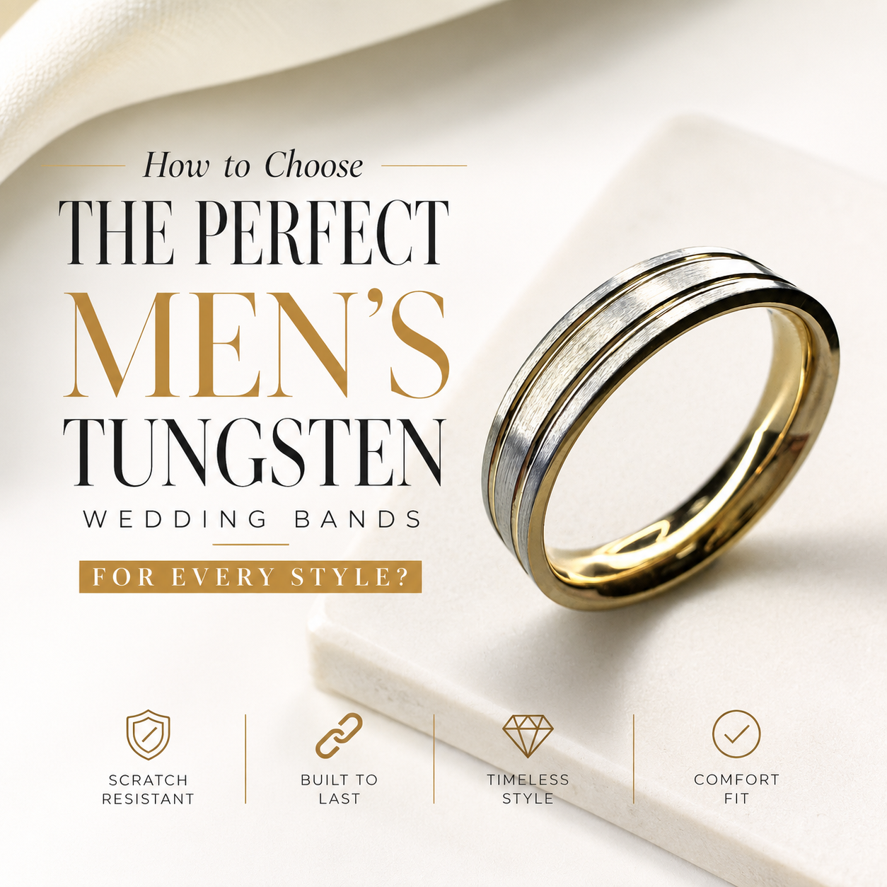 Men's Tungsten Wedding Bands