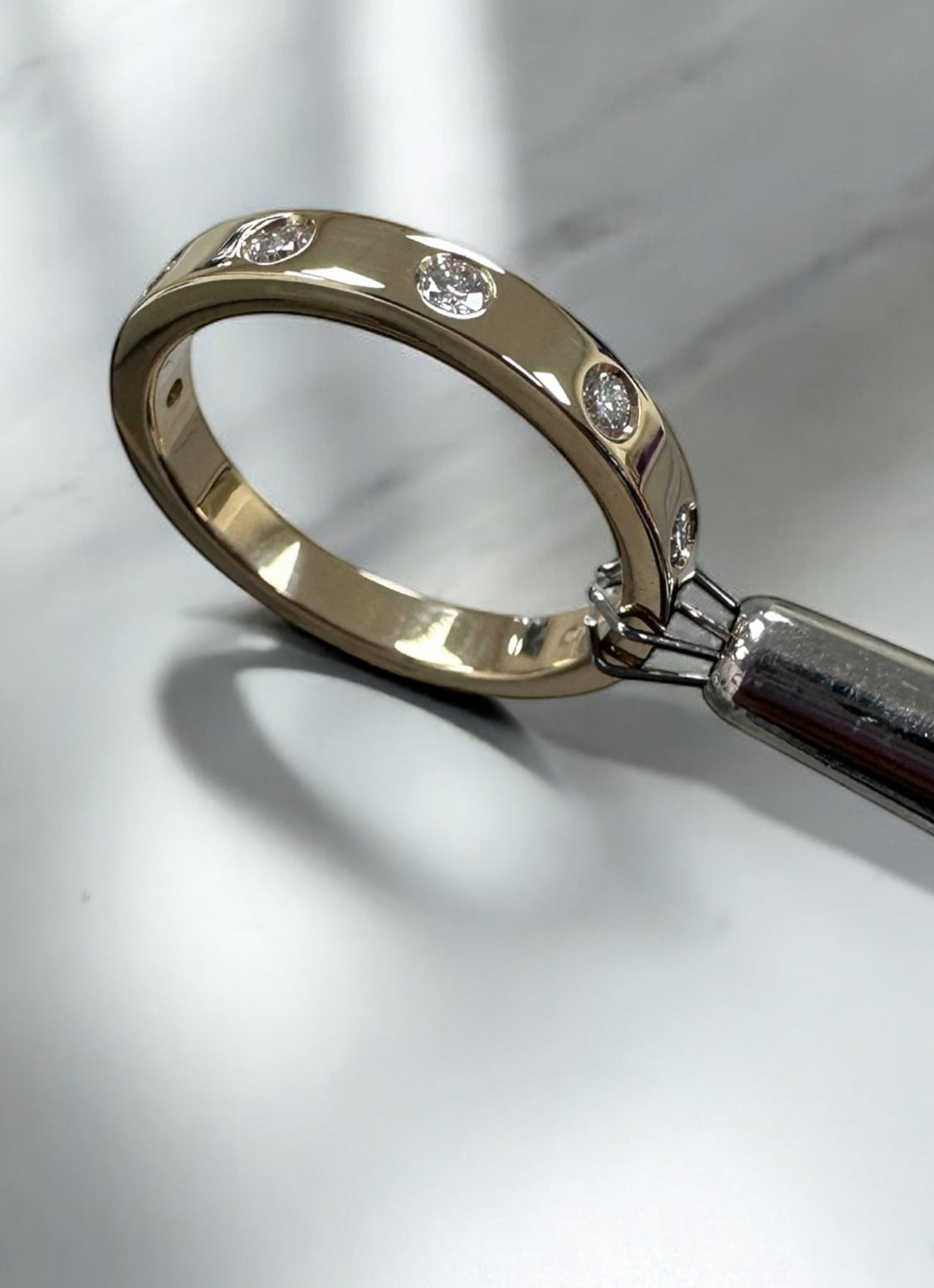 3mm Flat Court Diamond Band