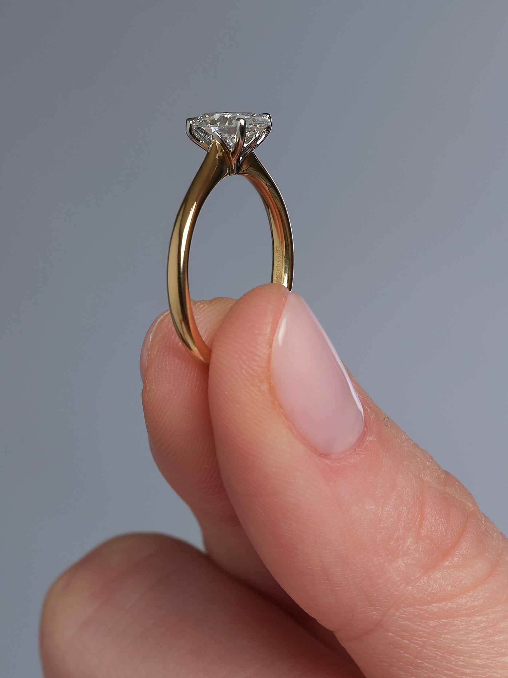 1ct Lotus Oval Solitaire Lab Grown Diamond Engagement Rings