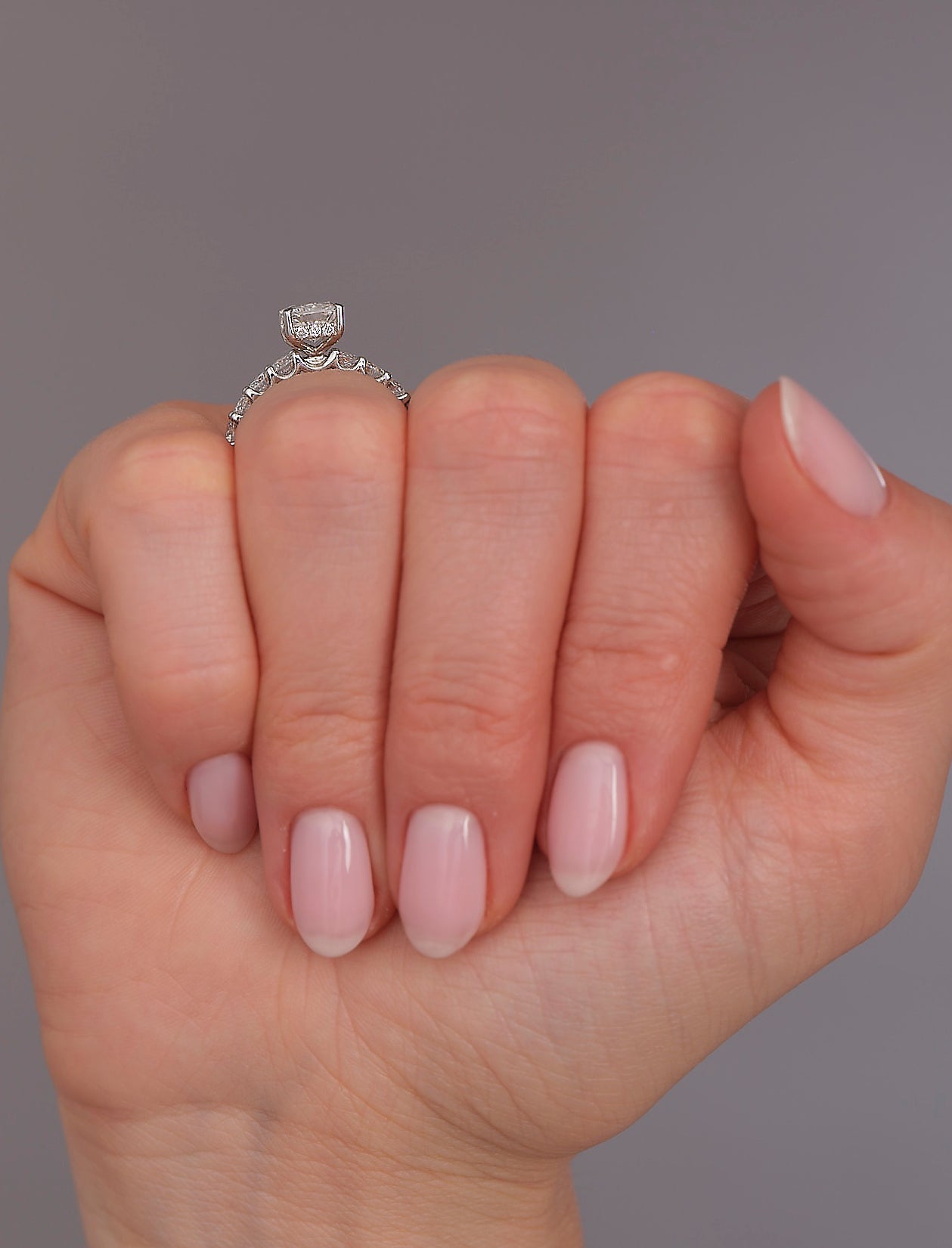 2ct Radiant U Prong Setting lab grown Diamond Engagement Rings.