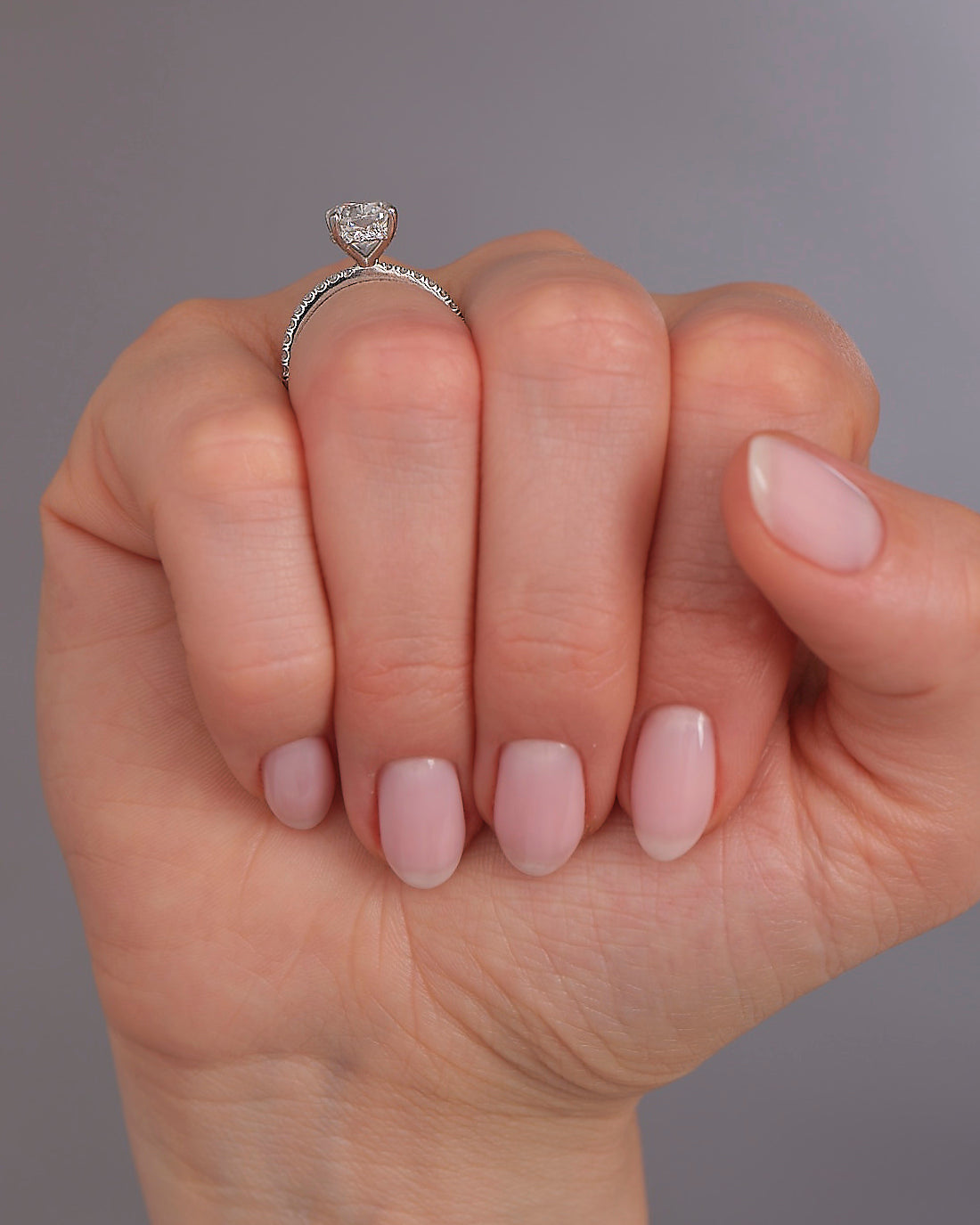 3ct Cushion Hidden Halo Lab Grown Diamond Engagement Rings.