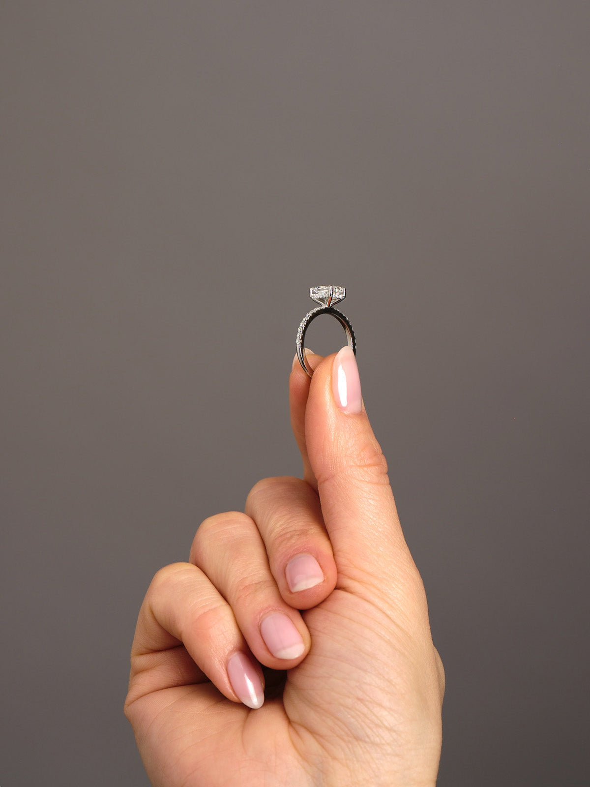 1.50ct Radiant Hidden Halo Lab Grown Diamond Engagement Rings.