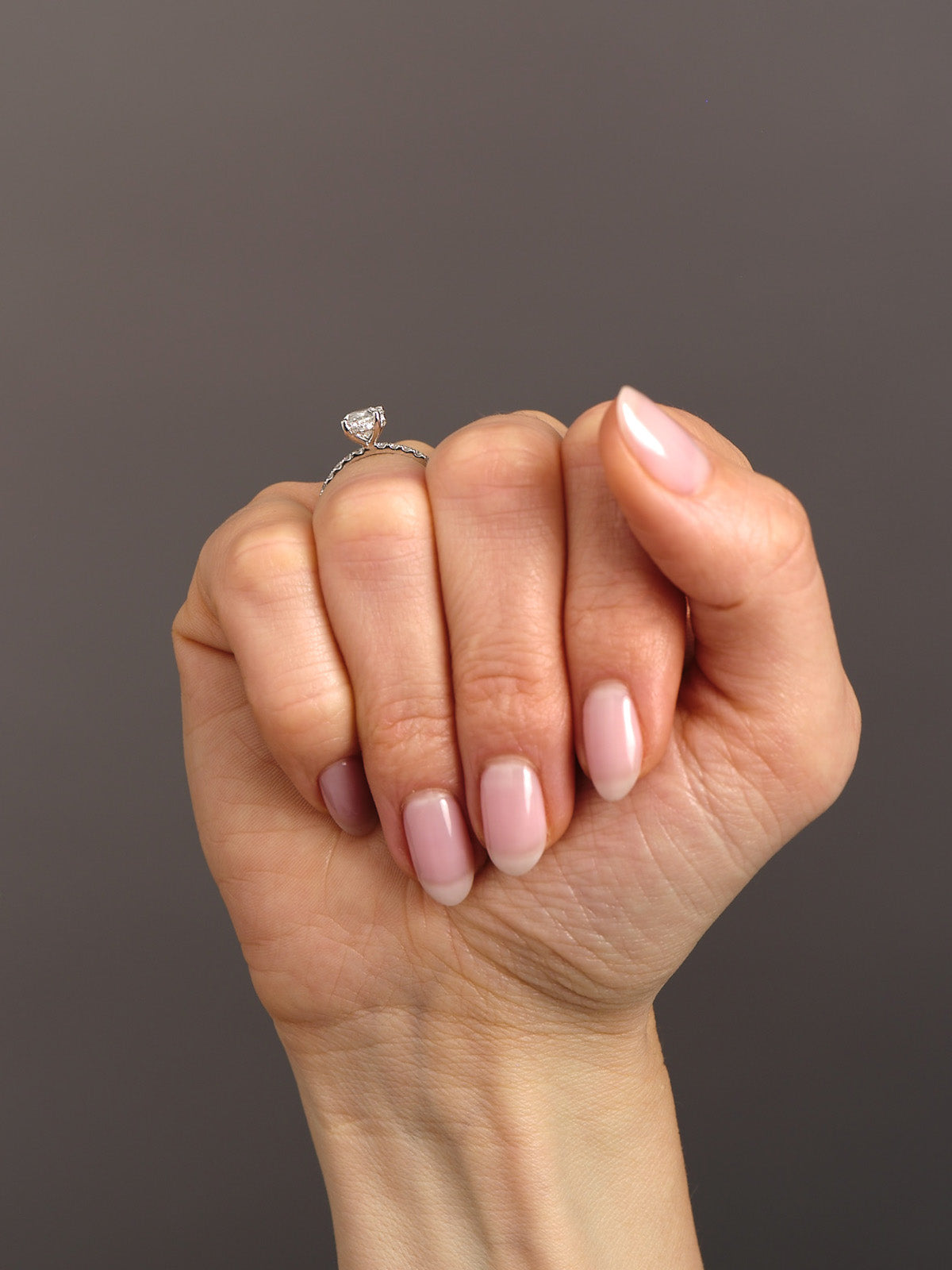 1.50ct Oval Hidden Halo Shoulders lab grown diamond engagement rings