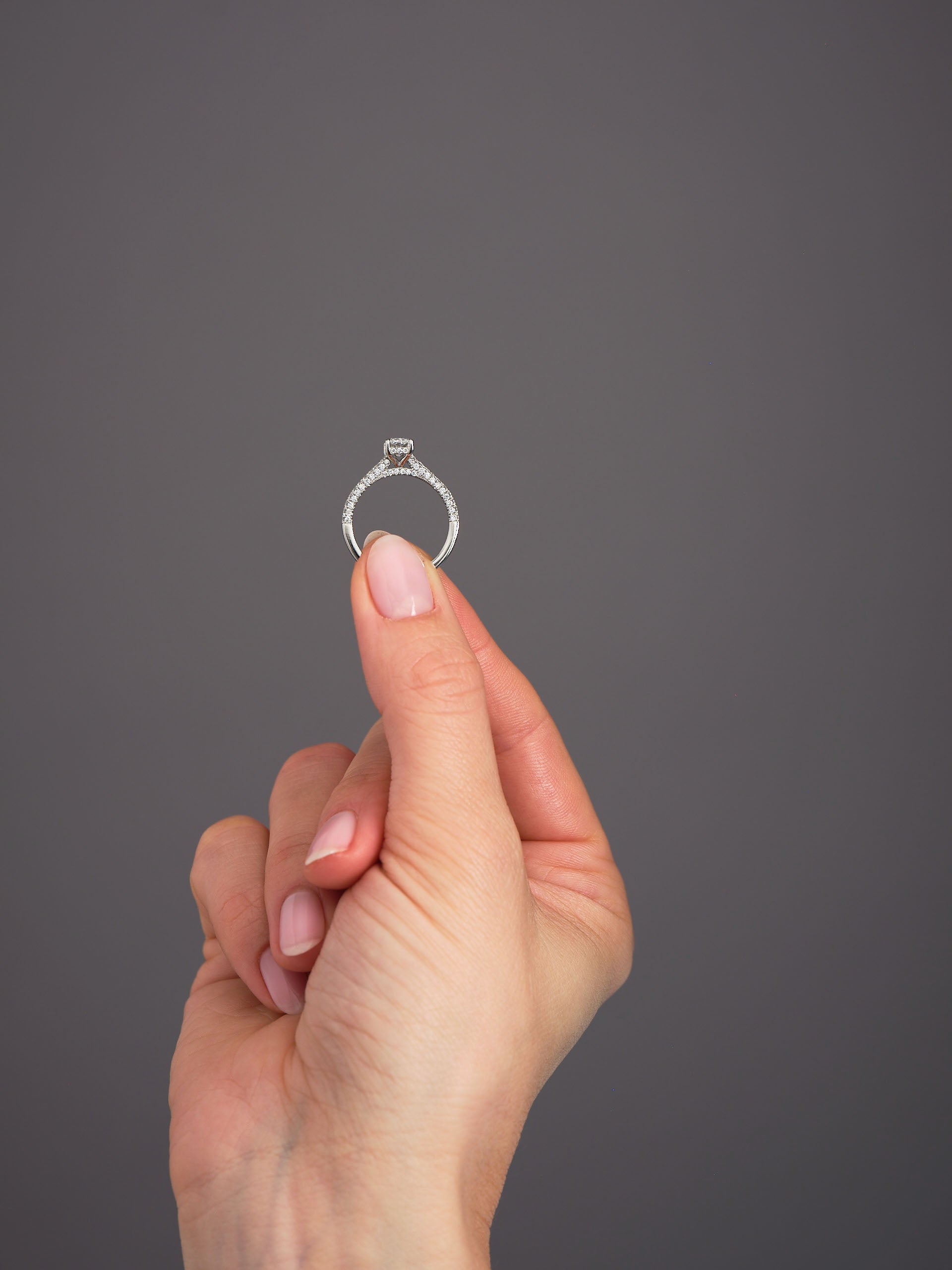 1.50ct Radiant in a 3D Band lab grown Diamond Engagement Rings.