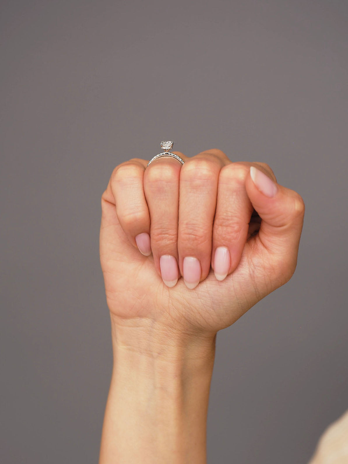 1ct Cushion Hidden Halo Lab Grown Diamond Engagement Rings