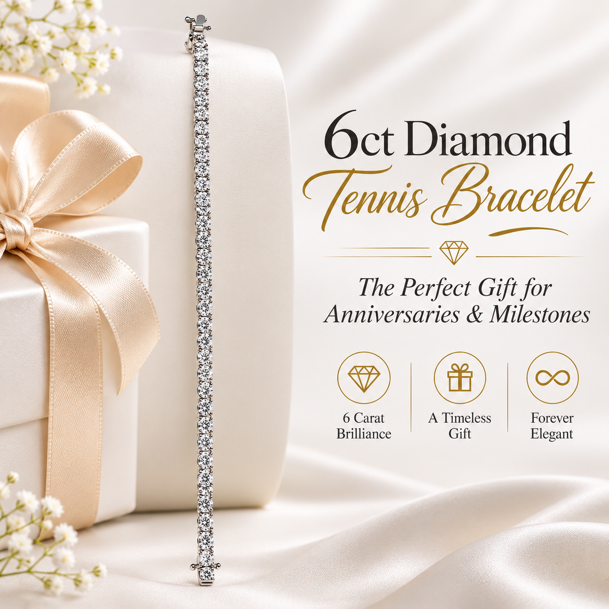 6ct Diamond Tennis Bracelet