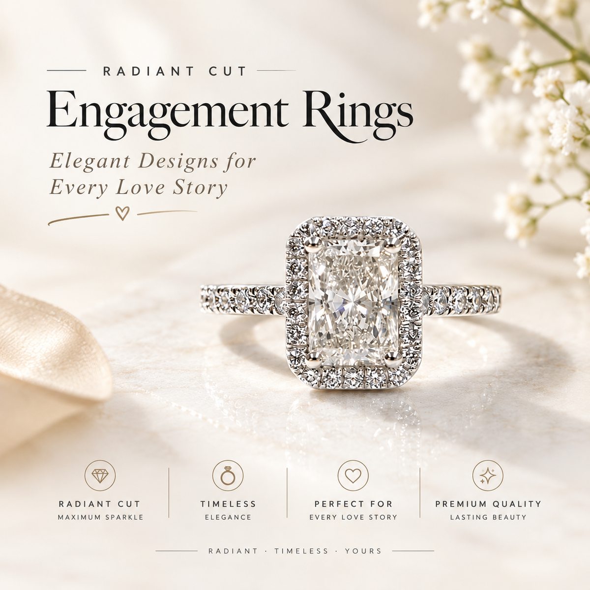 Radiant Cut Engagement Rings