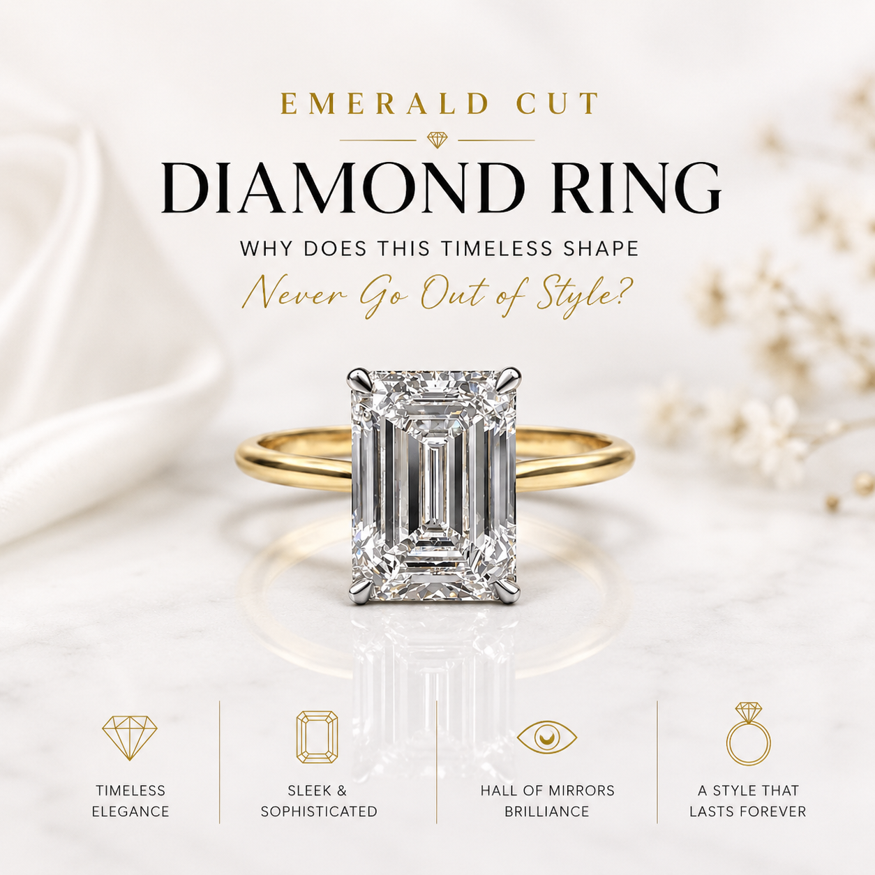 Emerald Cut Diamond Ring
