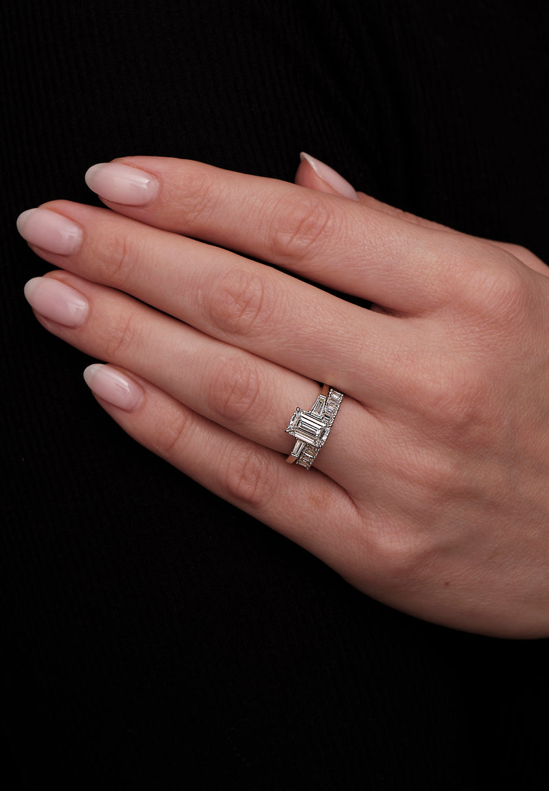 2ct Emerald Cut Tapered Baguettes Ring diamond engagement rings.