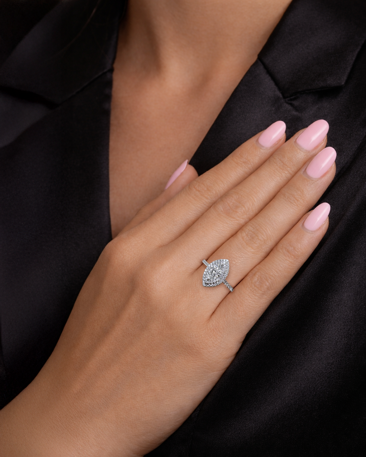 0.70ct Marquise Double Halo