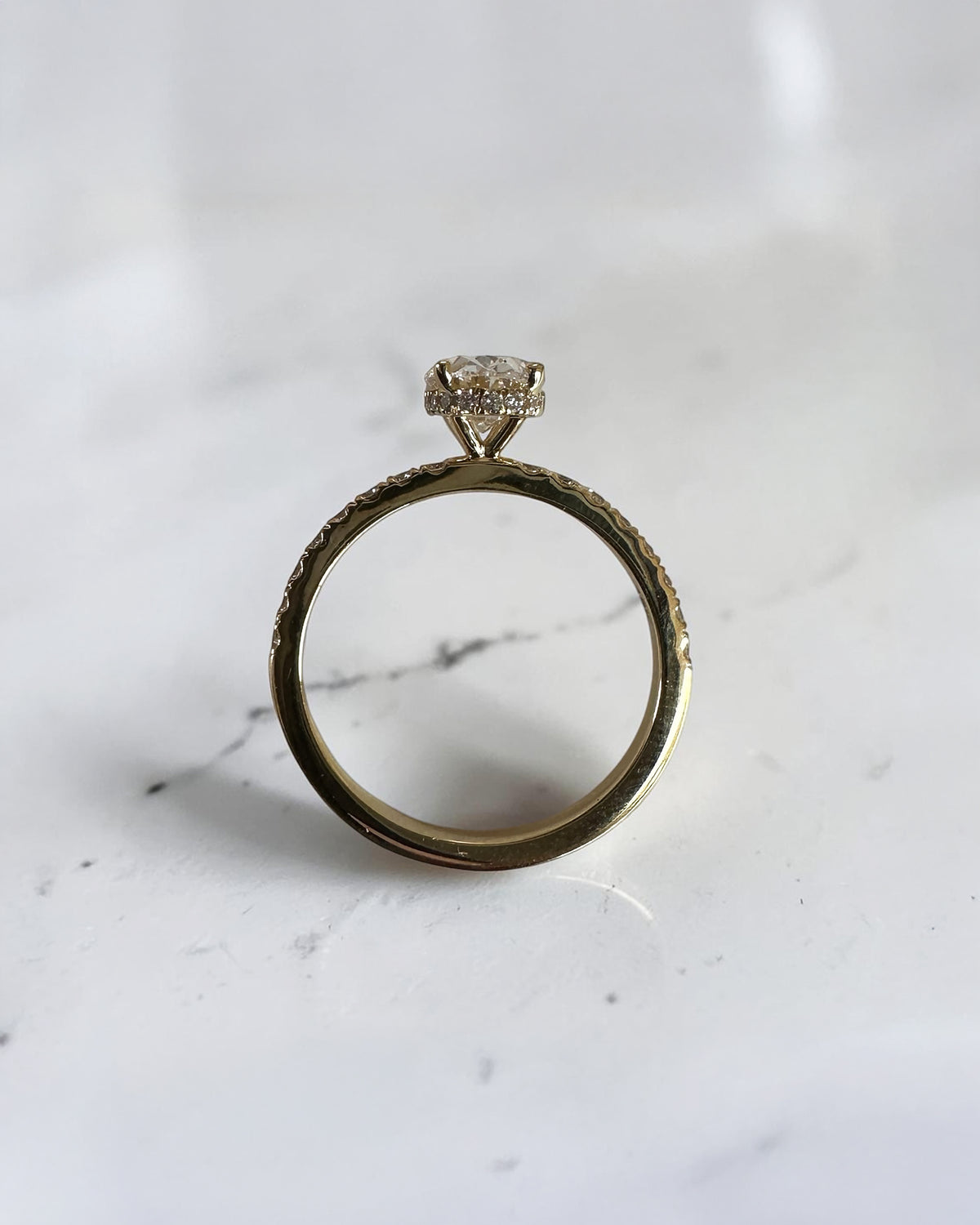 1ct Oval Hidden Halo Wrap Around