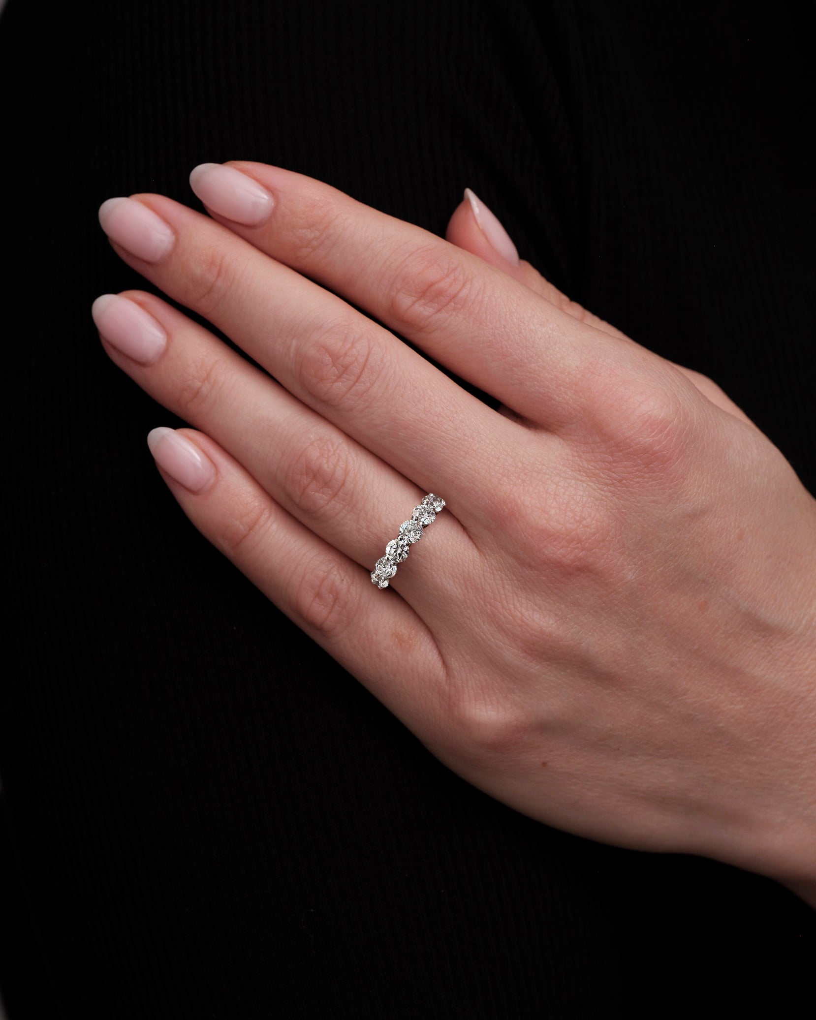 2.50ct Round Half Diamond Eternity Band on hand