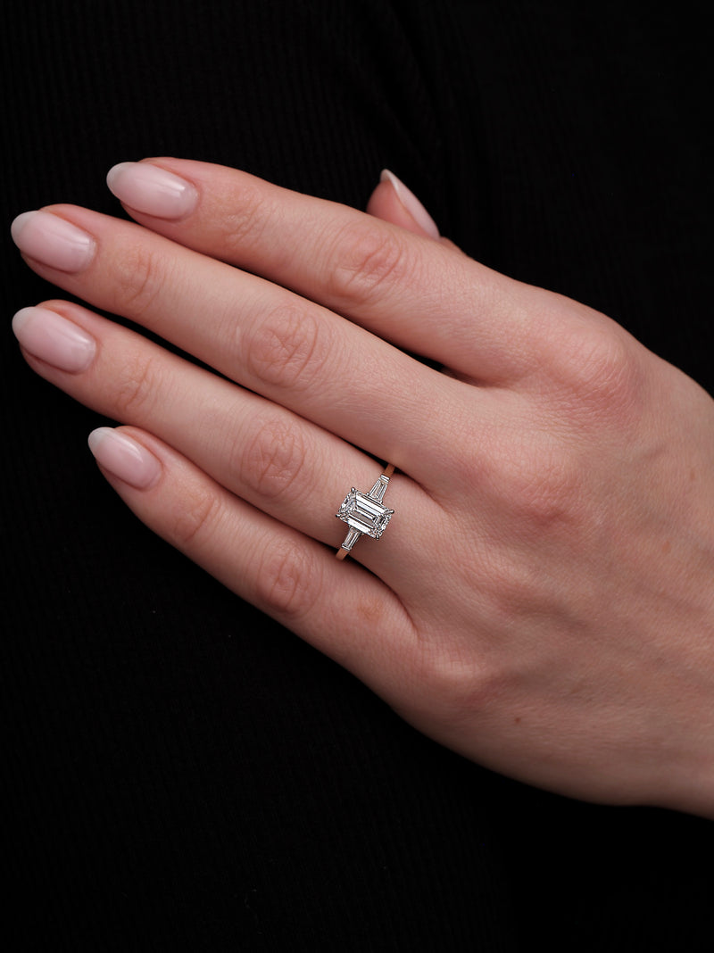 2ct Emerald Cut Tapered Baguettes Ring diamond engagement rings.