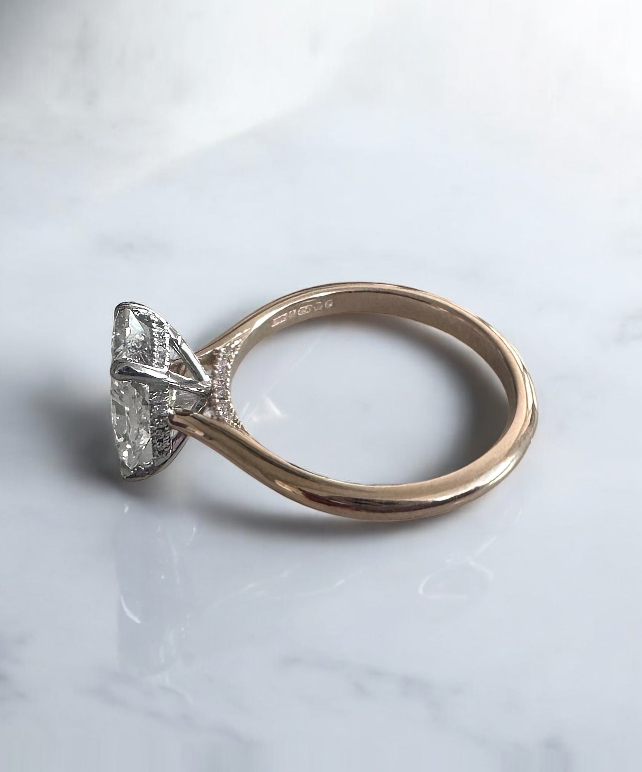 2ct radiant cut diamond engagement ring hidden halo