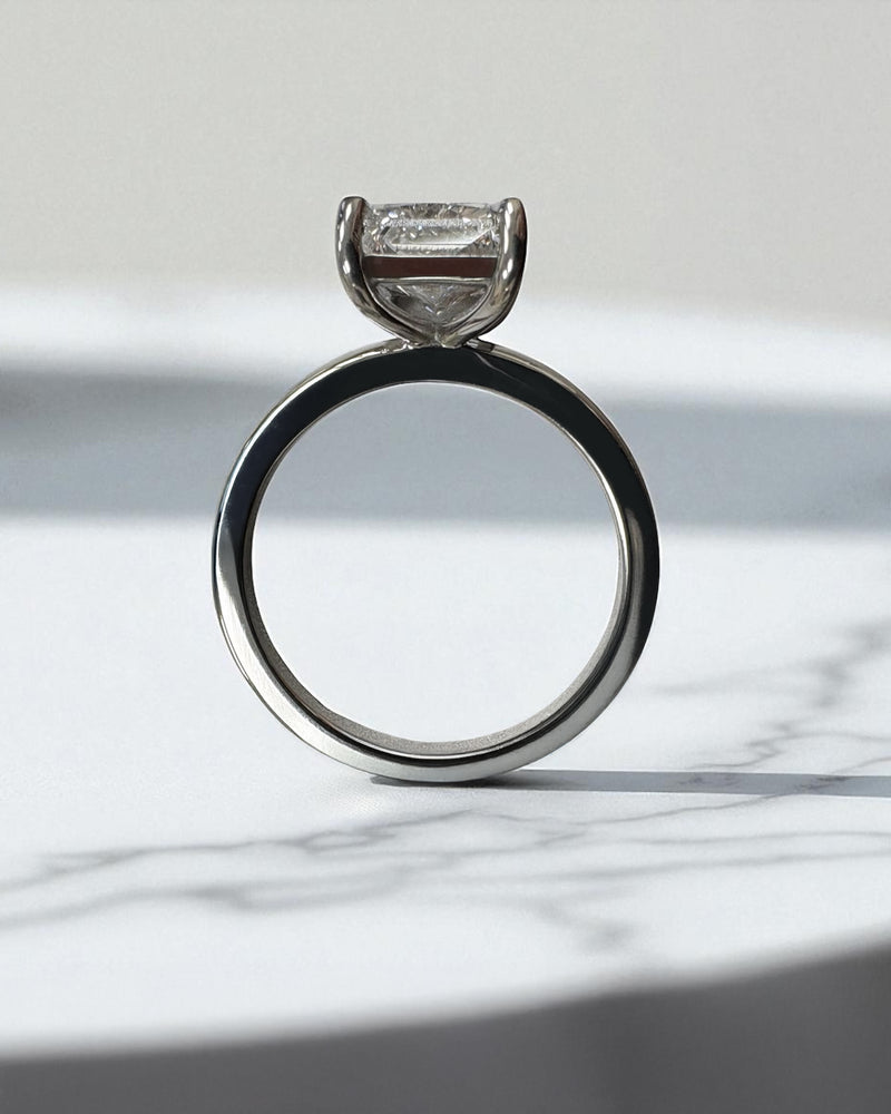 2ct Radiant Cut Lab Grown Diamond Solitaire Engagement Ring