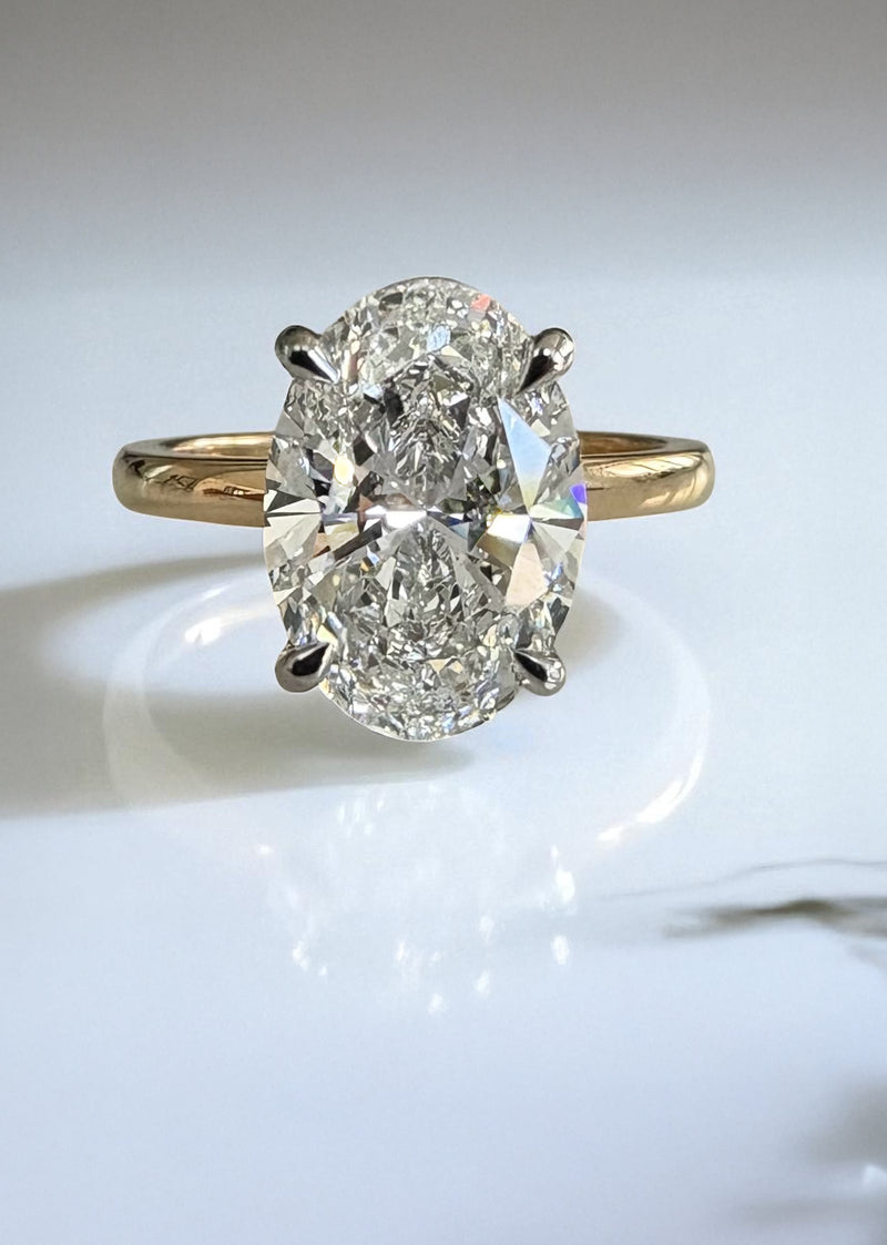 3.50ct Oval Solitaire Lab Grown Diamond Engagement Rings in London.
