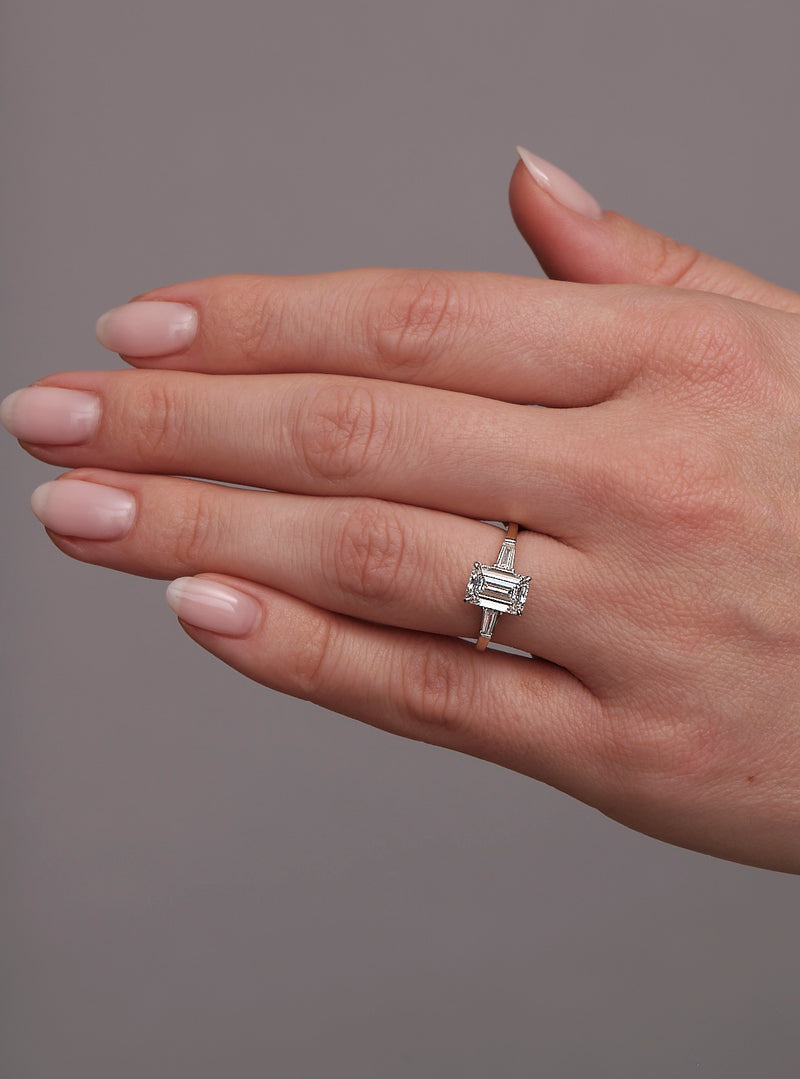 2ct Emerald Cut Tapered Baguettes Ring diamond engagement rings.