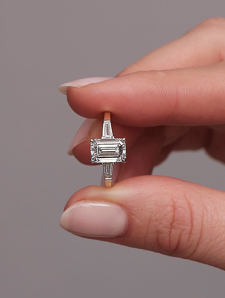 2ct Emerald Cut Tapered Baguettes Ring diamond engagement rings.