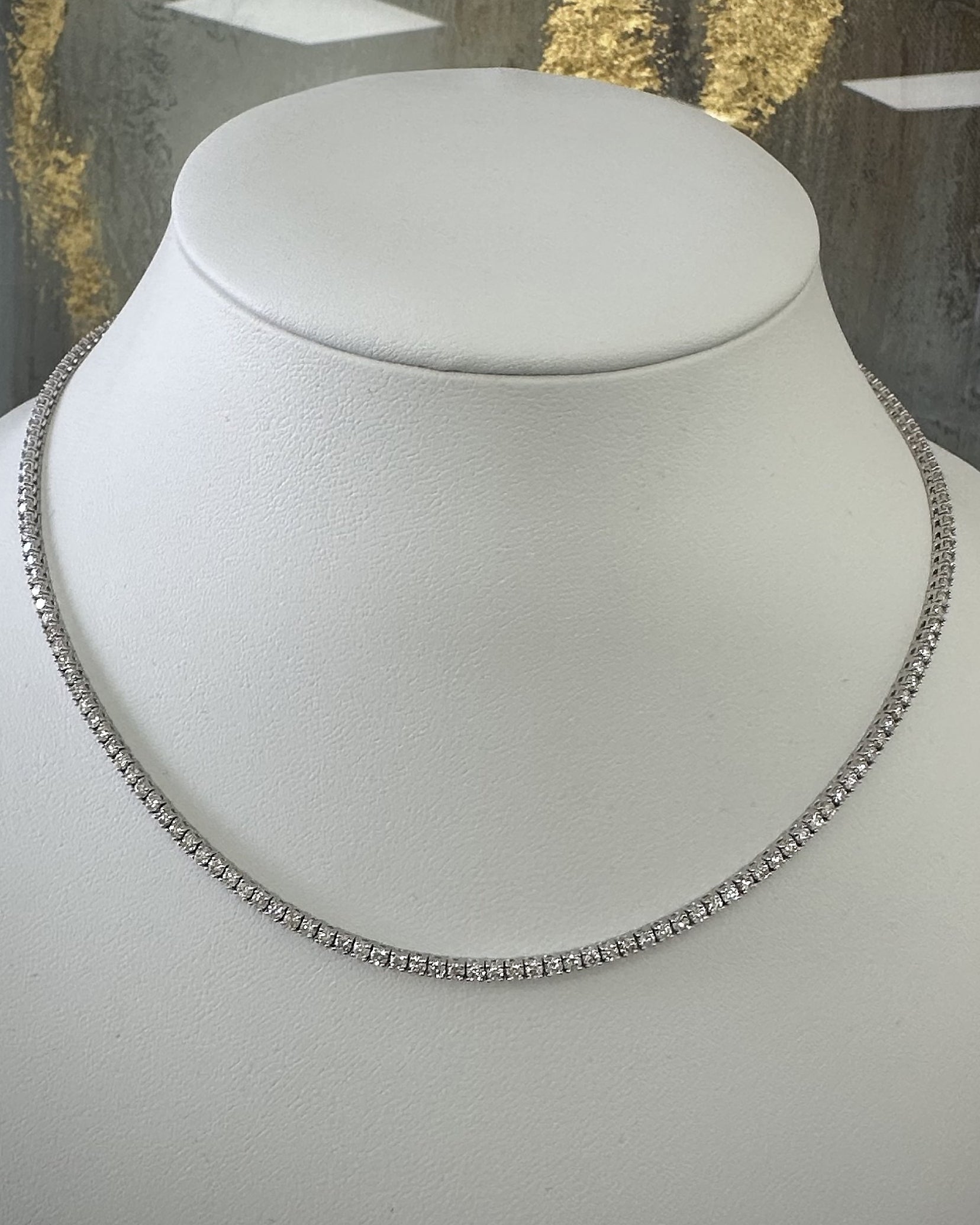 6ct diamond tennis necklace