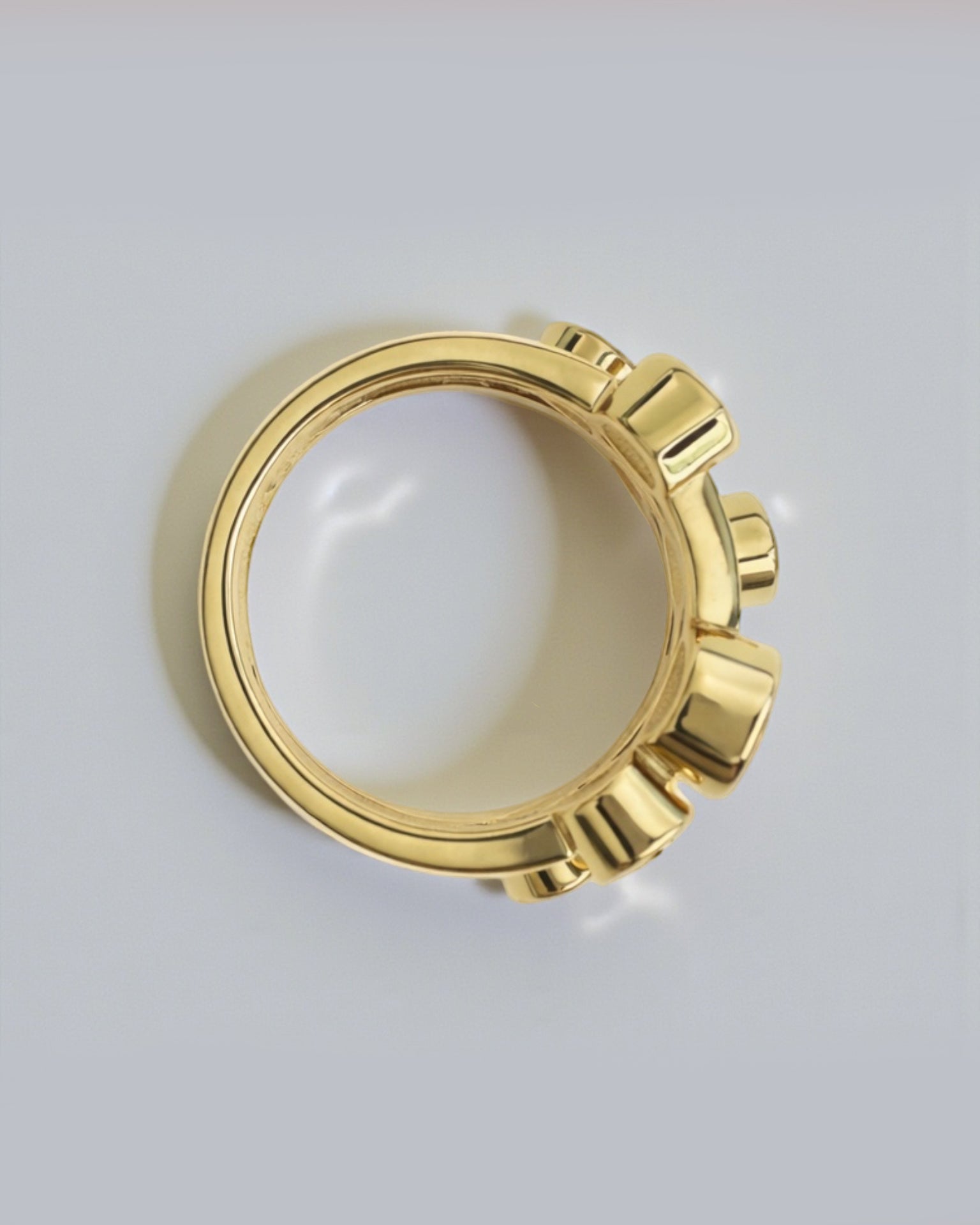 Bezel Diamond Bubble Ring