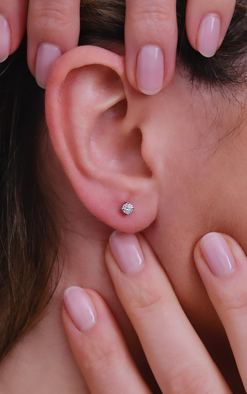 0.30ct Round Brilliant Diamond Stud Earrings