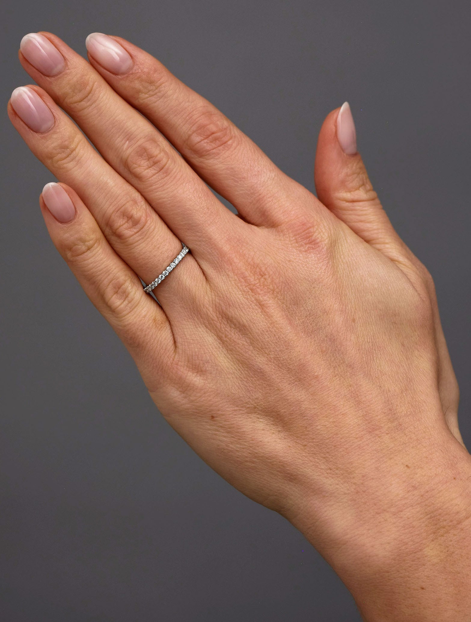 Half Diamond Eternity Band 1.8mm