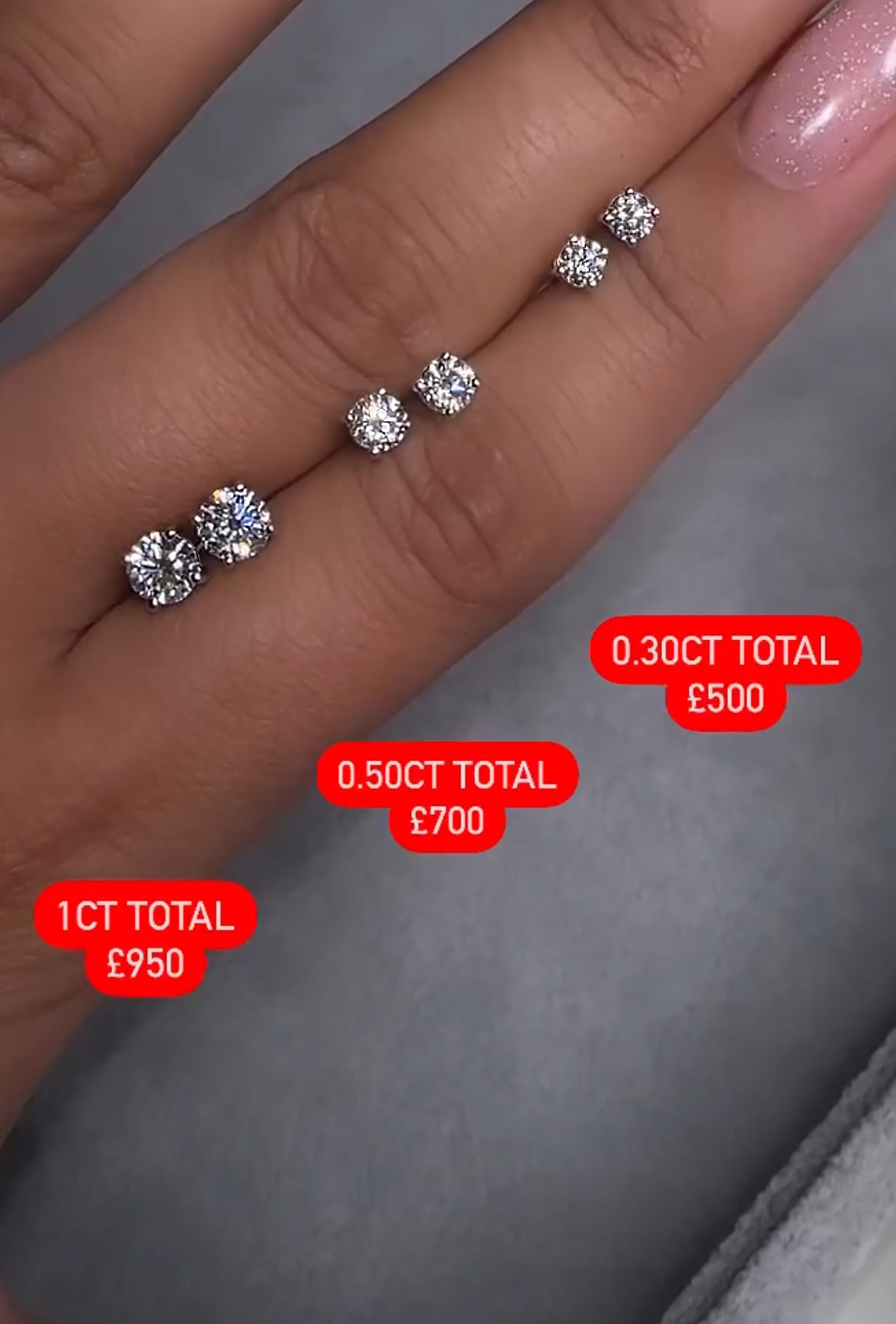 1ct Round Studs