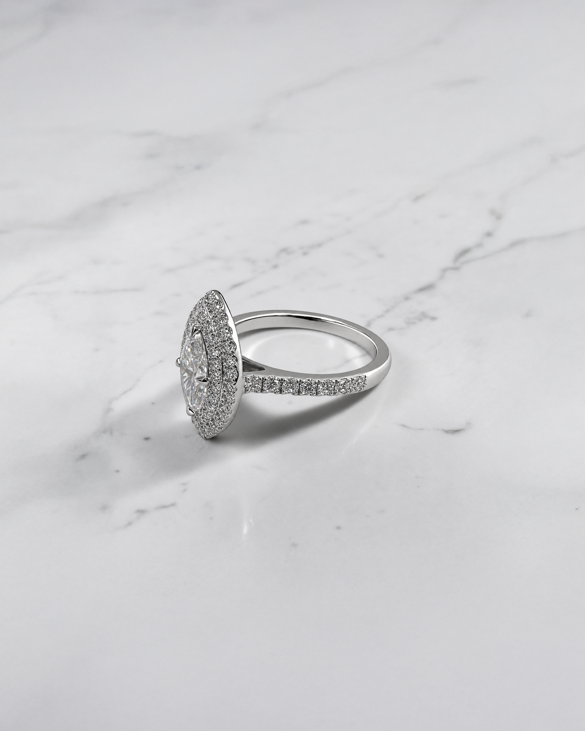0.70ct Marquise Double Halo