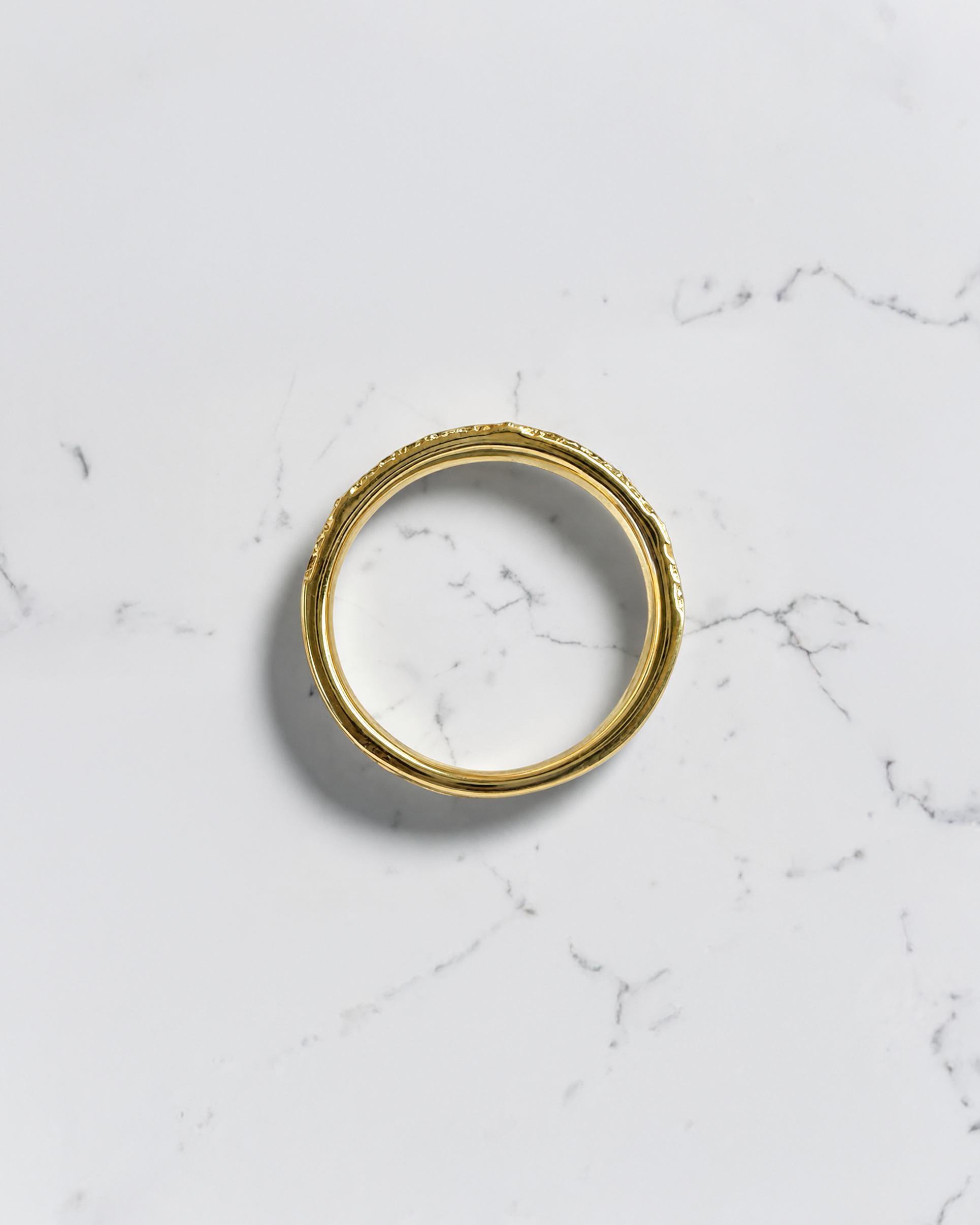 Diamond 4 Leaf Clover band with 0.50ct diamonds in yellow gold, featuring a 4.8mm half set diamond band with an elegant clover design.