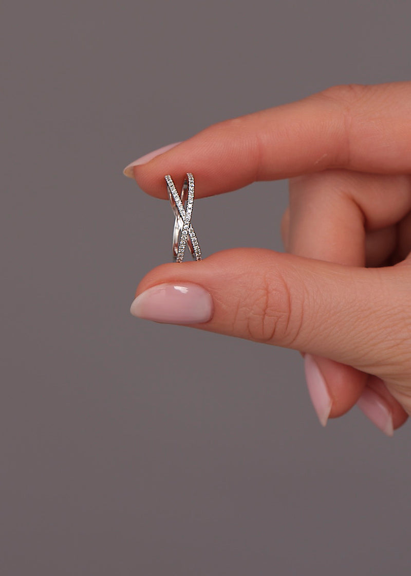 Side profile of the 1.8mm half eternity band, part of our diamond wedding bands range.