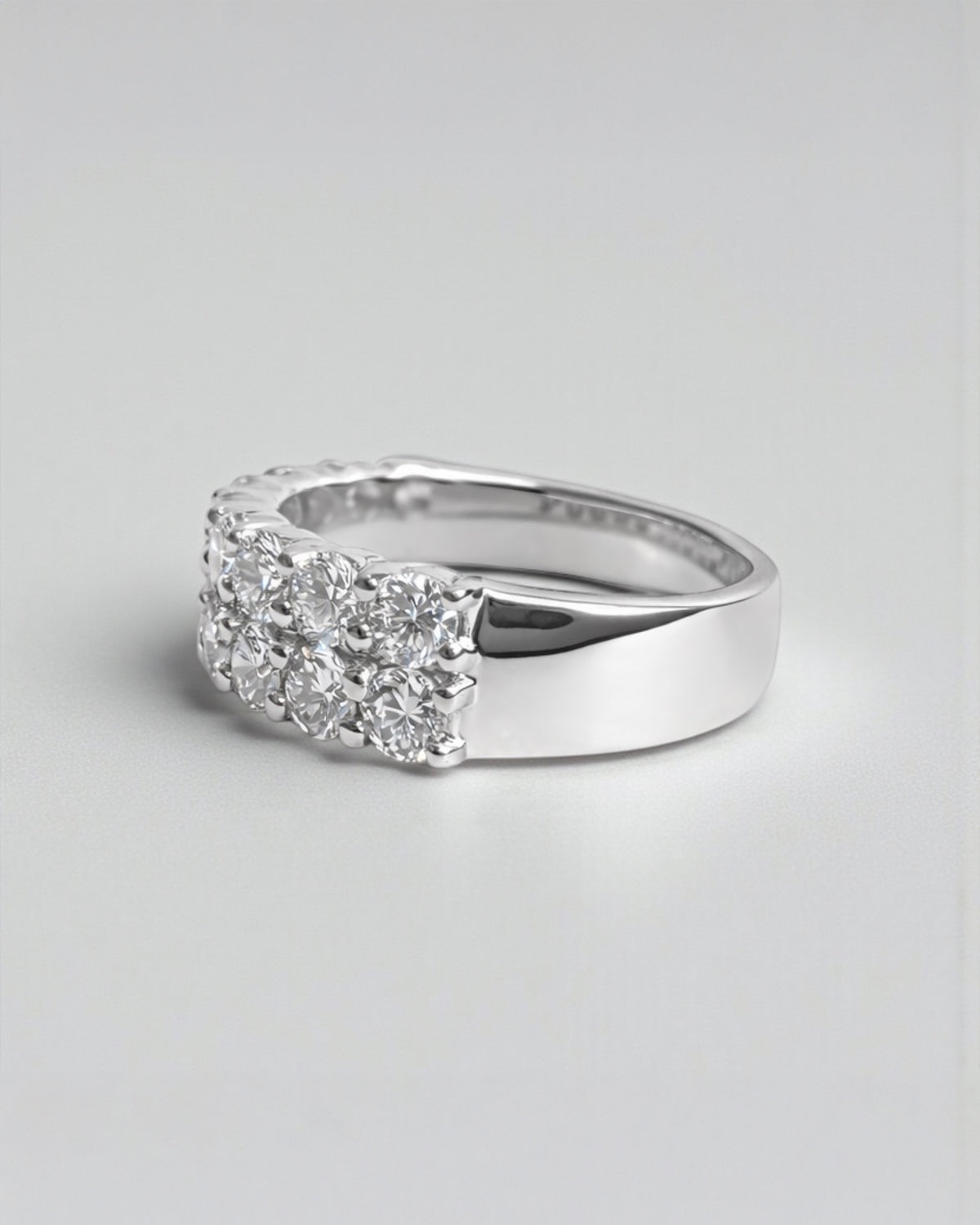 Brilliant Double Row Lab Created Diamond Rings in London – Layla Diamonds