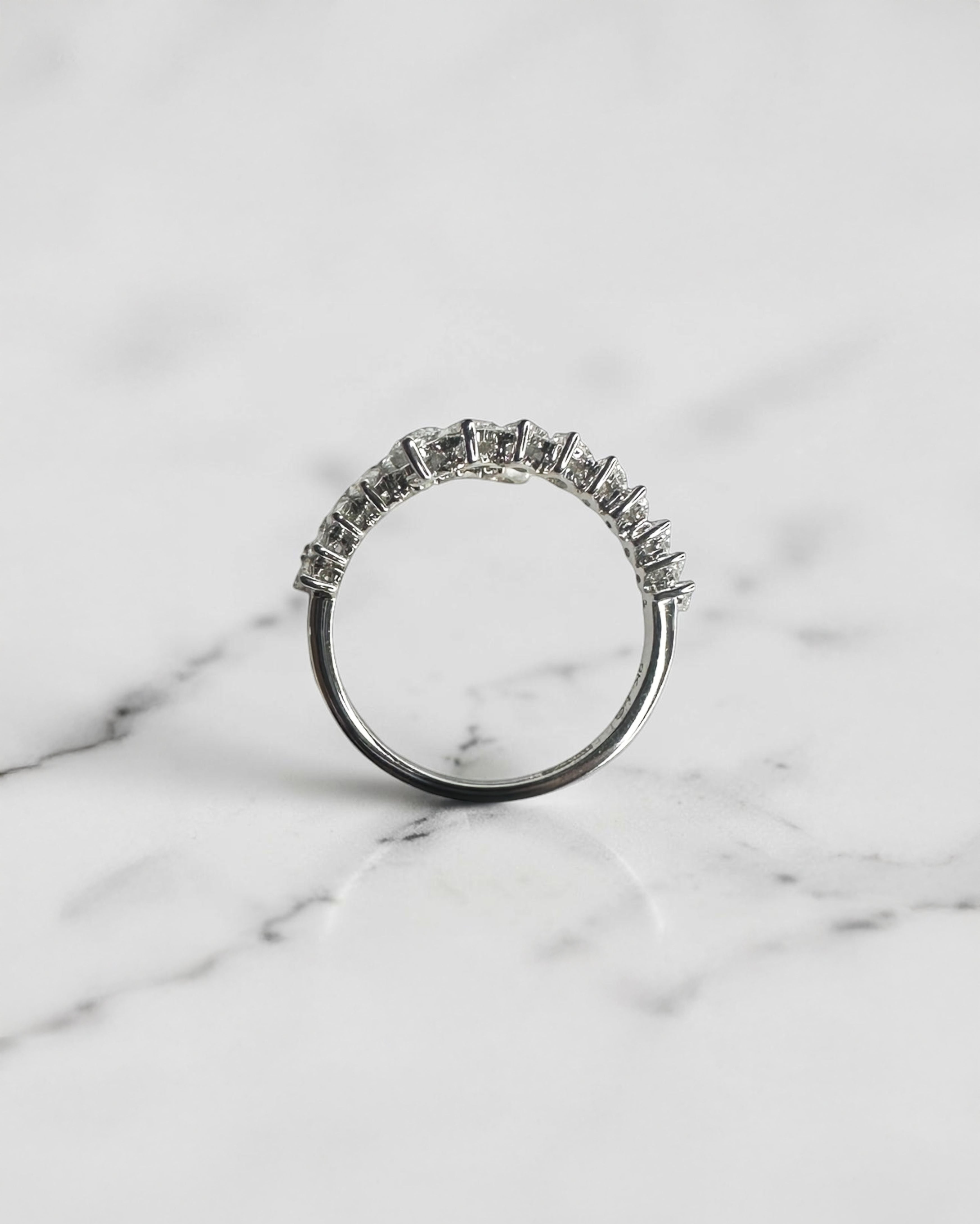 Marquise and Pear cut wrap diamond dress ring featuring approximately 1.75ct marquise and pear cut diamonds in an open wrap design. Available in lab or natural diamonds.