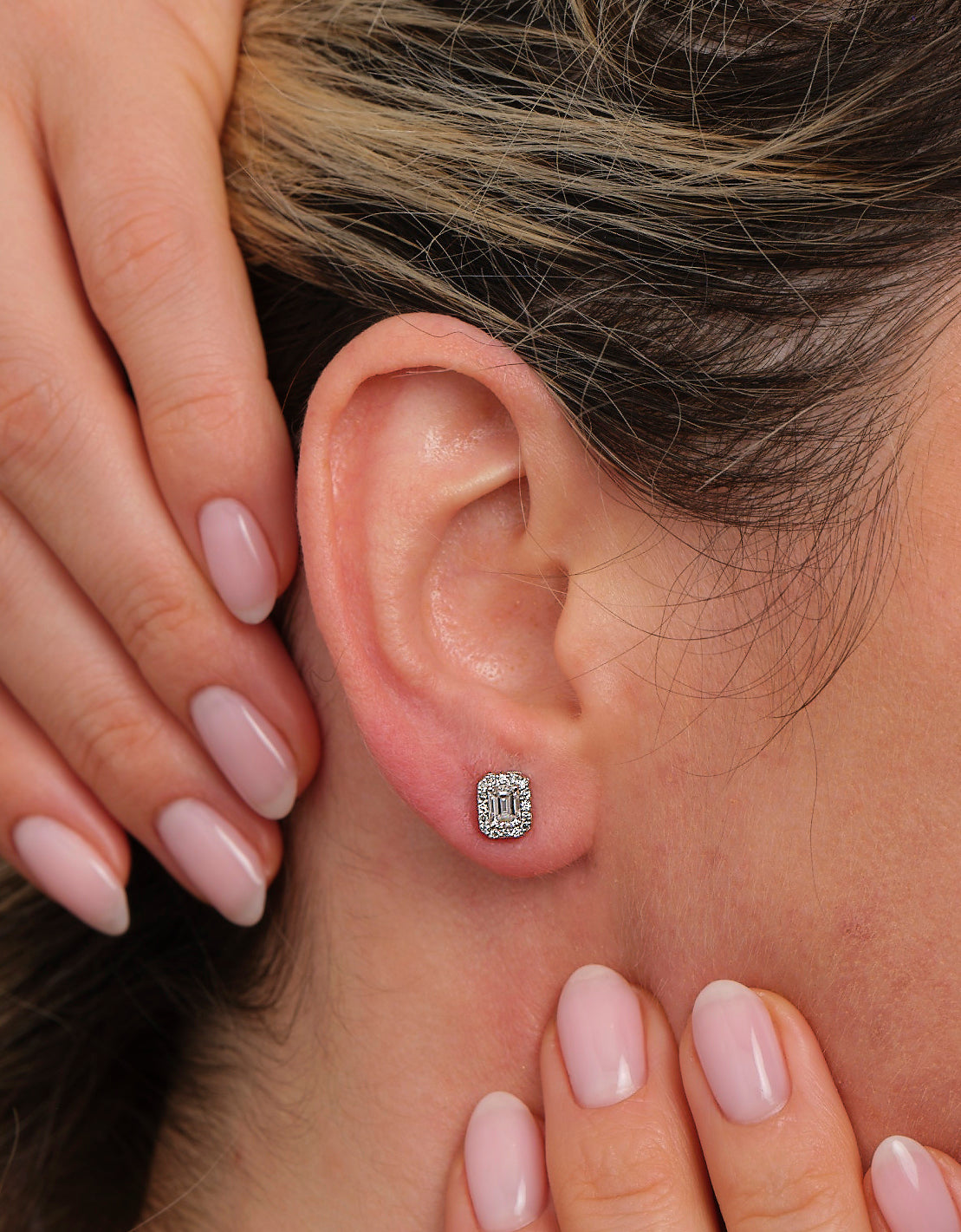 Mismatch Fancy Cuff and Halo Earrings