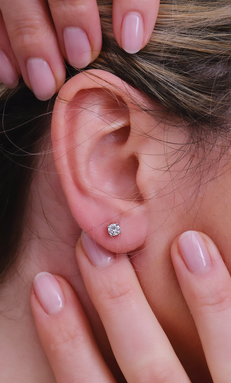 0.50ct Round Diamond Stud Earrings