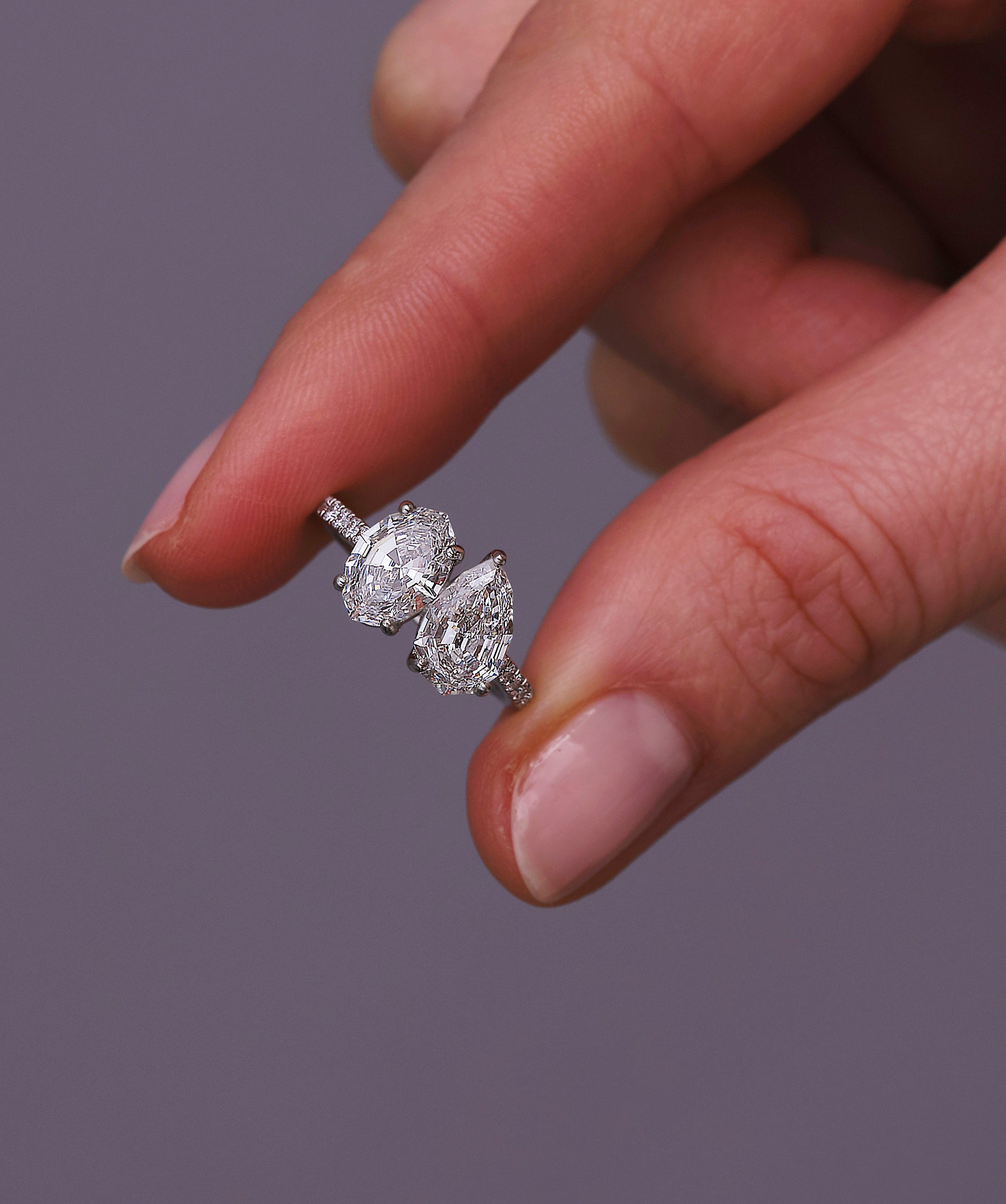 Diamond Toi Et Moi Lab Grown Engagement Rings