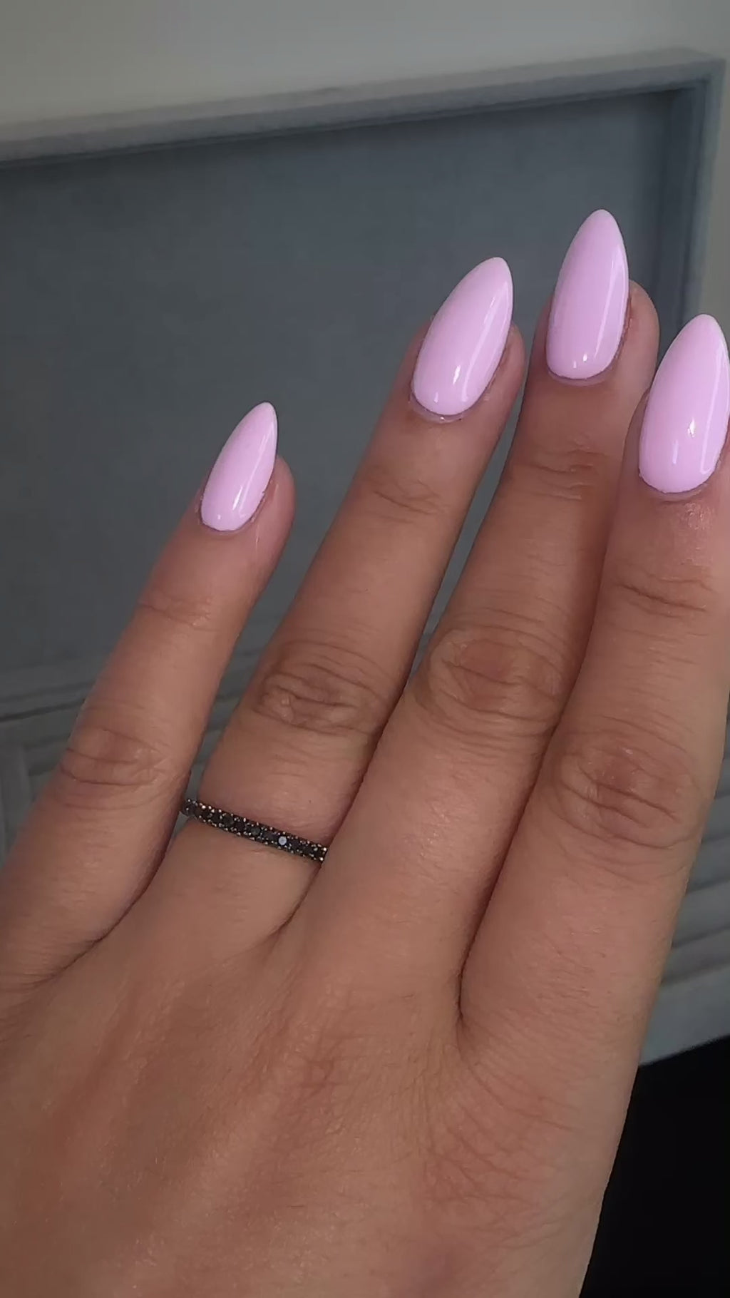 1.8mm natural black diamond half eternity ring with 0.23ct black diamonds set in yellow gold, available in white gold, rose gold and platinum.