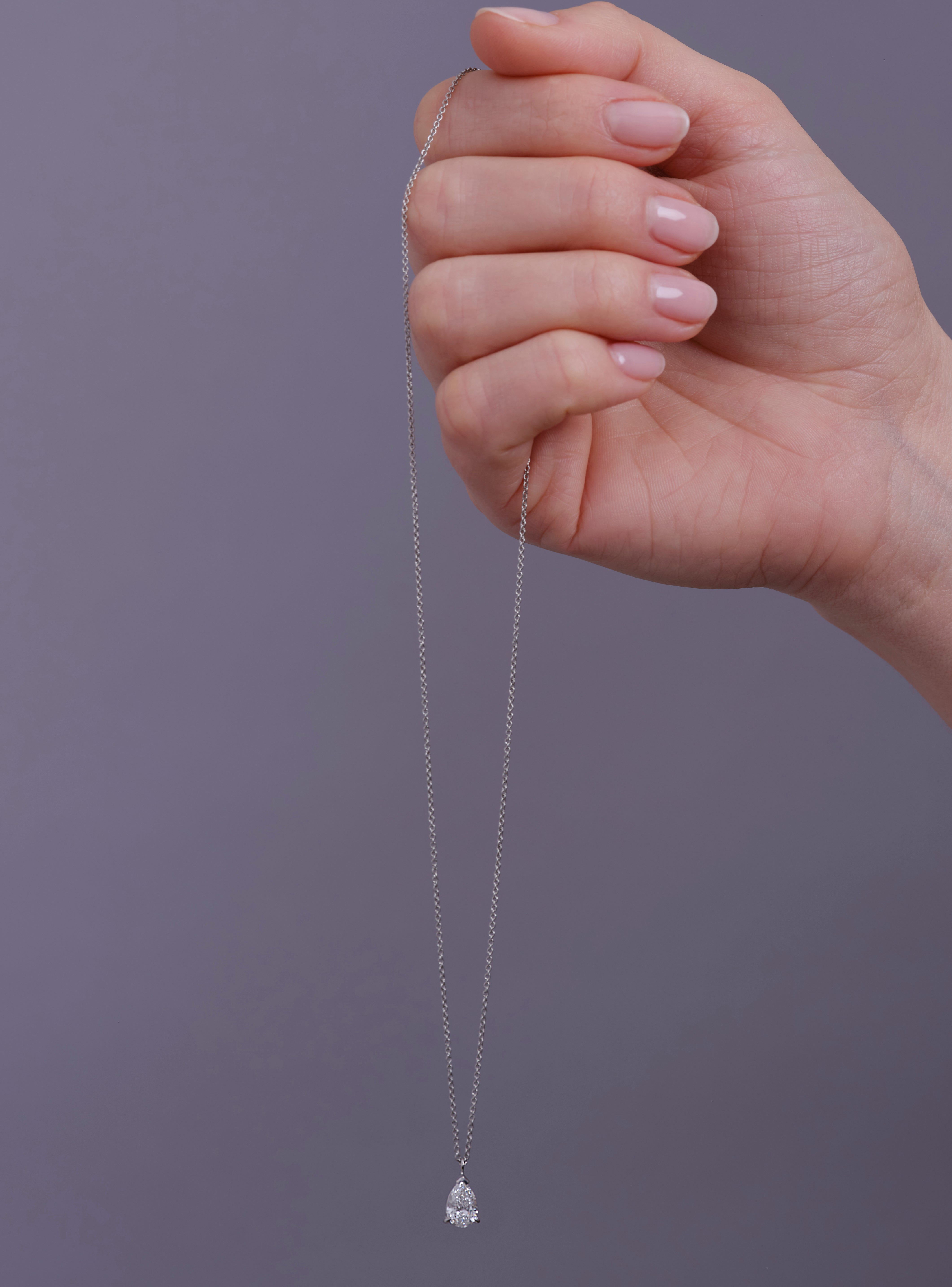1ct Pear Cut Pendant