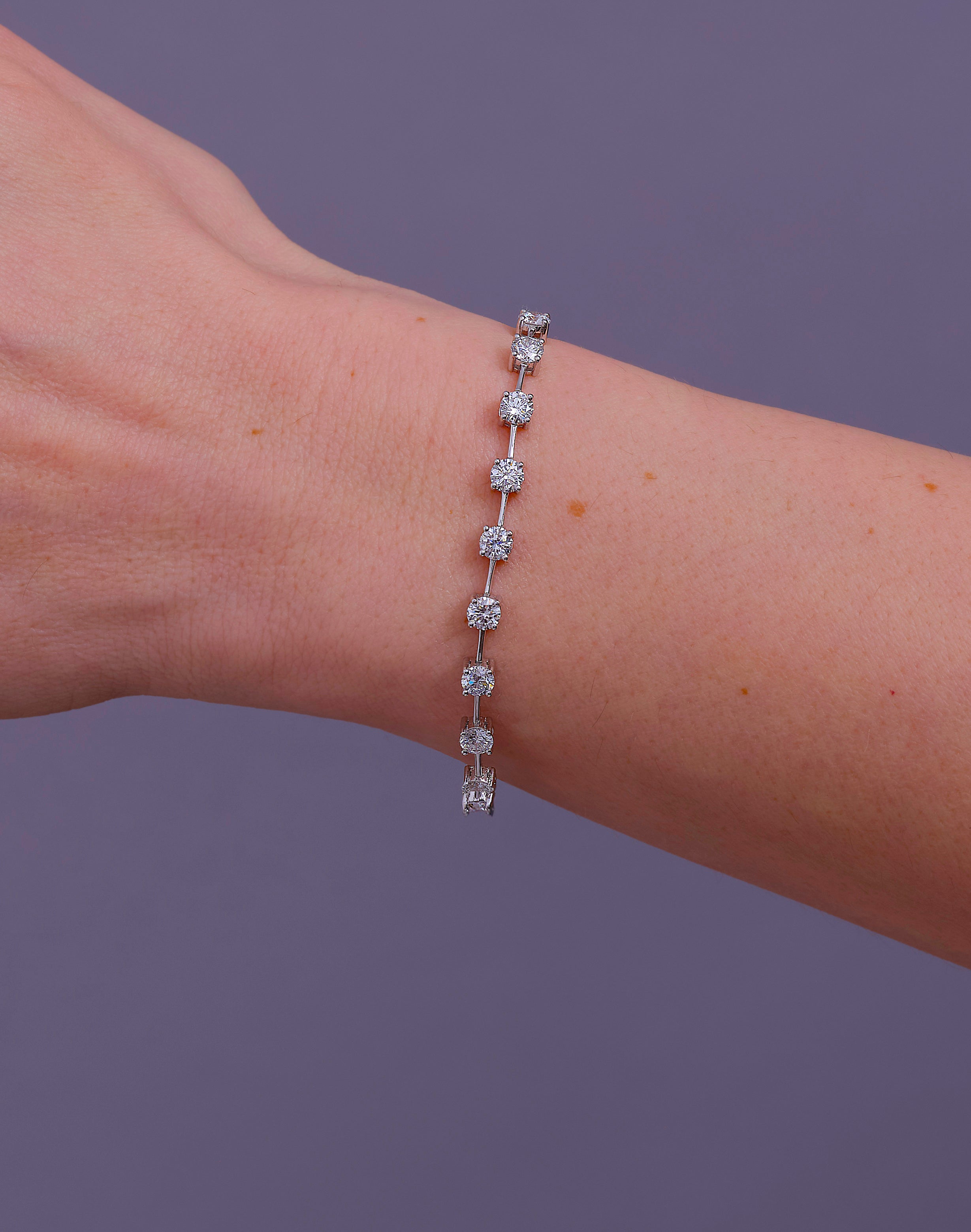 6ct Spaced Out Diamond Bracelet