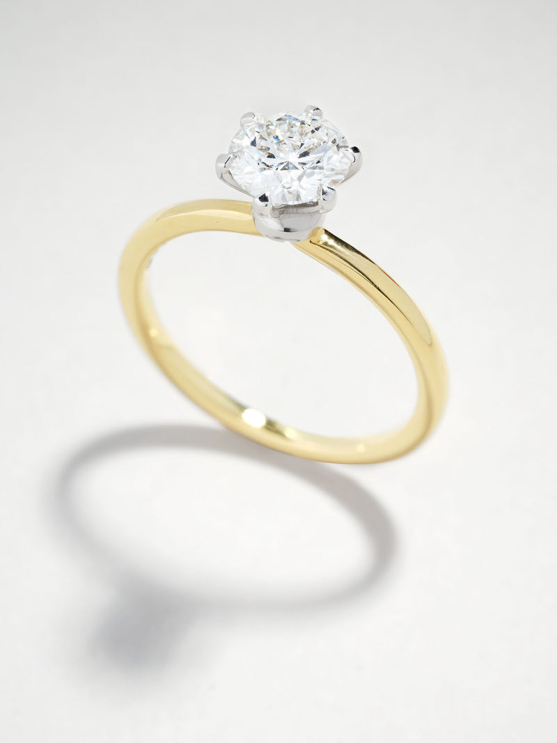 1ct Round Knot Solitaire Lab Grown Diamond Engagement Rings