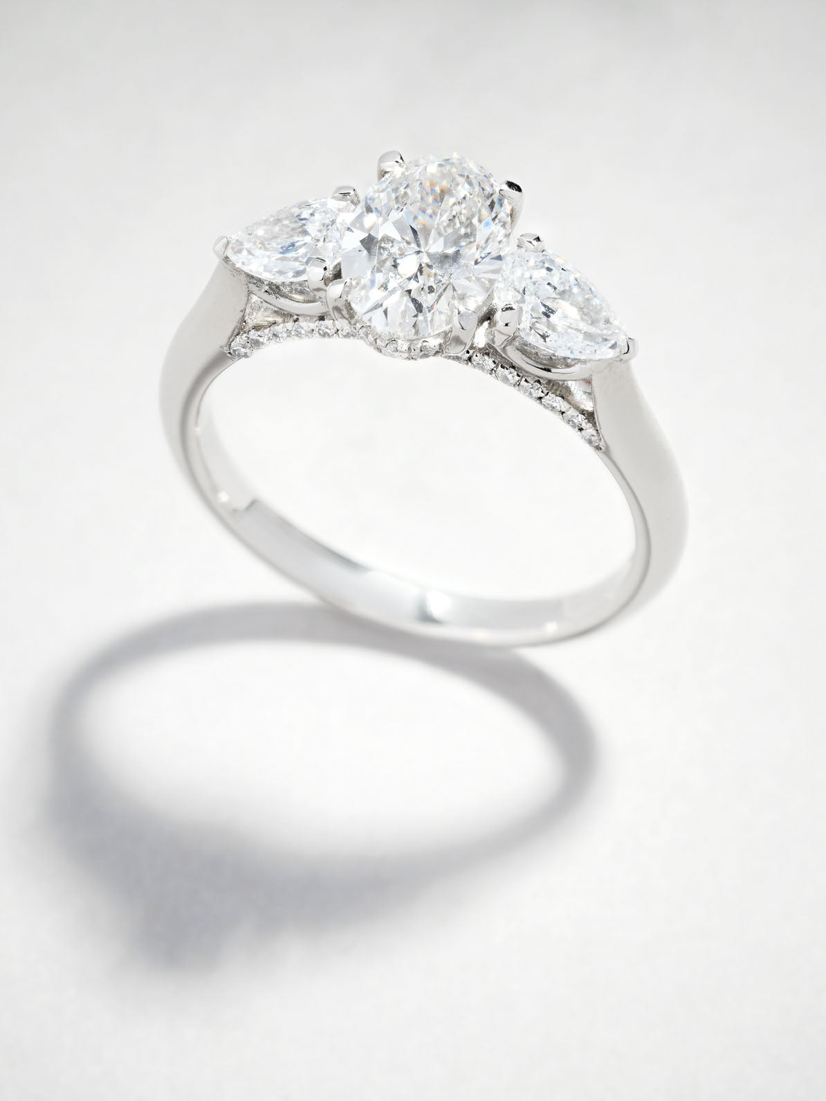 1.20ct Oval & Pear Trilogy