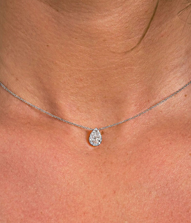 Pear Diamond Choker