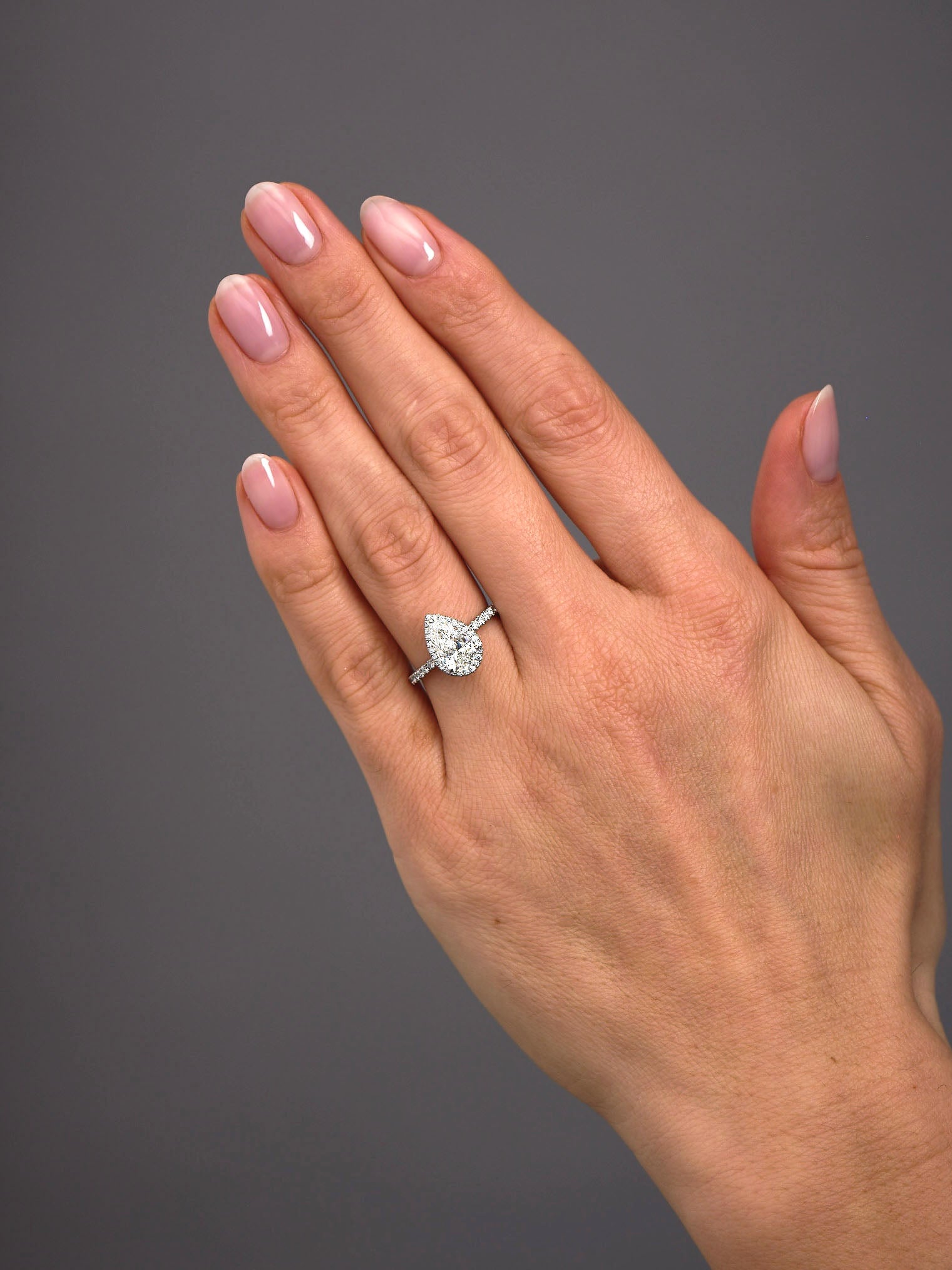 1.40ct Pear in a 2D Seamless Halo