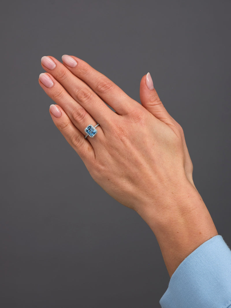 3.20ct Topaz Seamless Halo Lab Grown Diamond Engagement Rings.