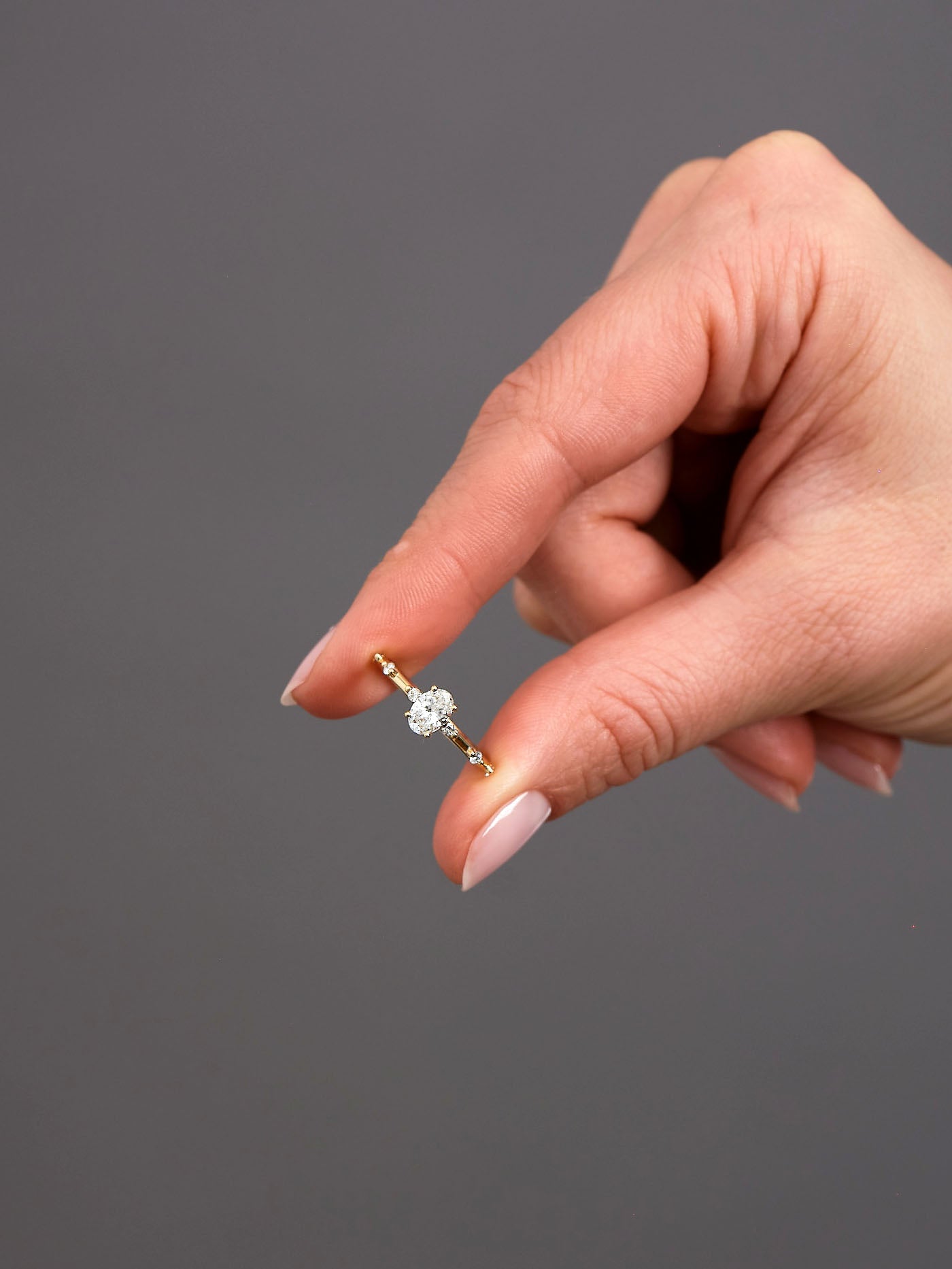 Oval Bubble Lab Grown Diamond Engagement Rings