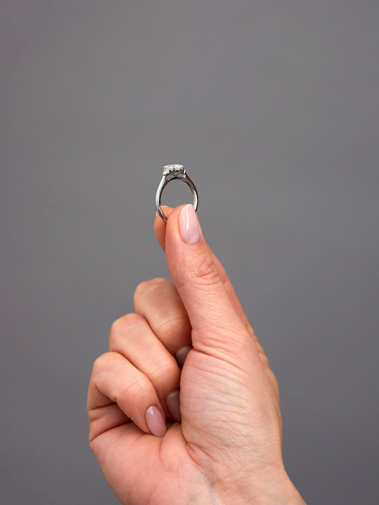 Oval Cut Trilogy Lab Grown Diamond Engagement Rings