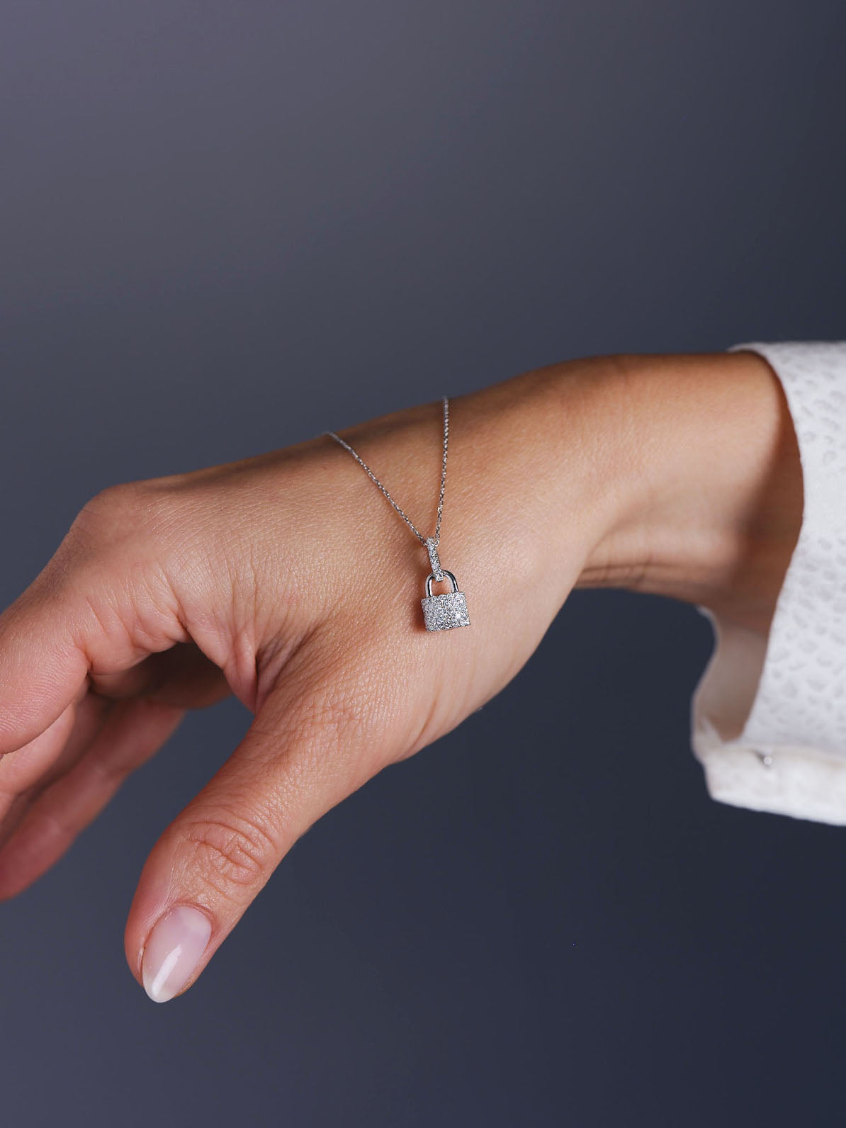 Diamond Padlock Pendant