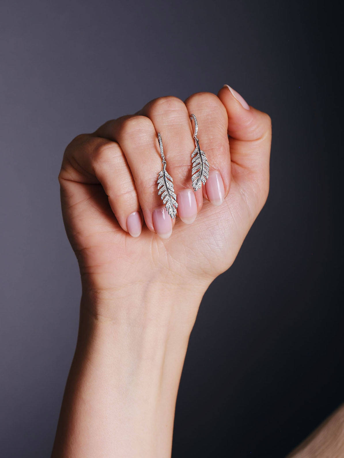 Feather Drop Earrings